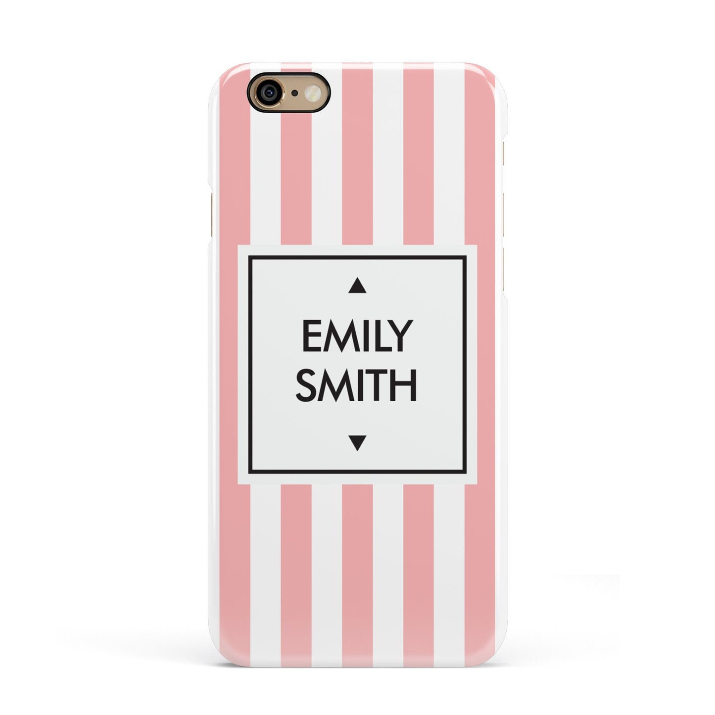 Personalised Candy Striped Name Initials Apple iPhone 6 3D Snap Case