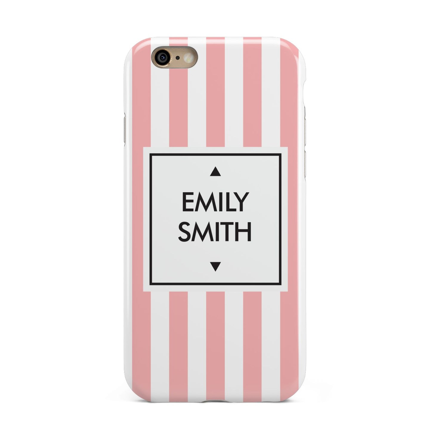 Personalised Candy Striped Name Initials Apple iPhone 6 3D Tough Case