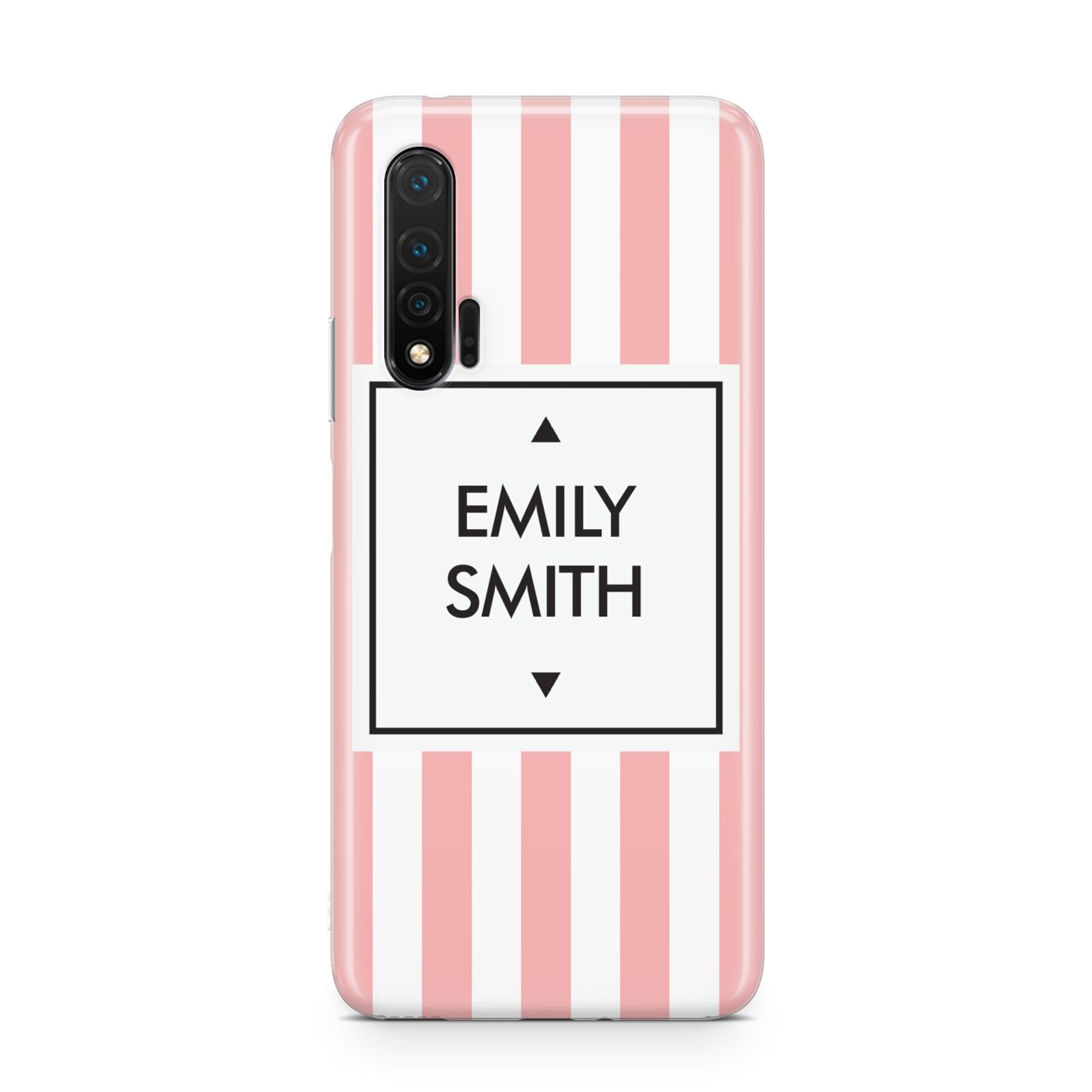 Personalised Candy Striped Name Initials Huawei Nova 6 Phone Case