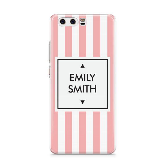 Personalised Candy Striped Name Initials Huawei P10 Phone Case