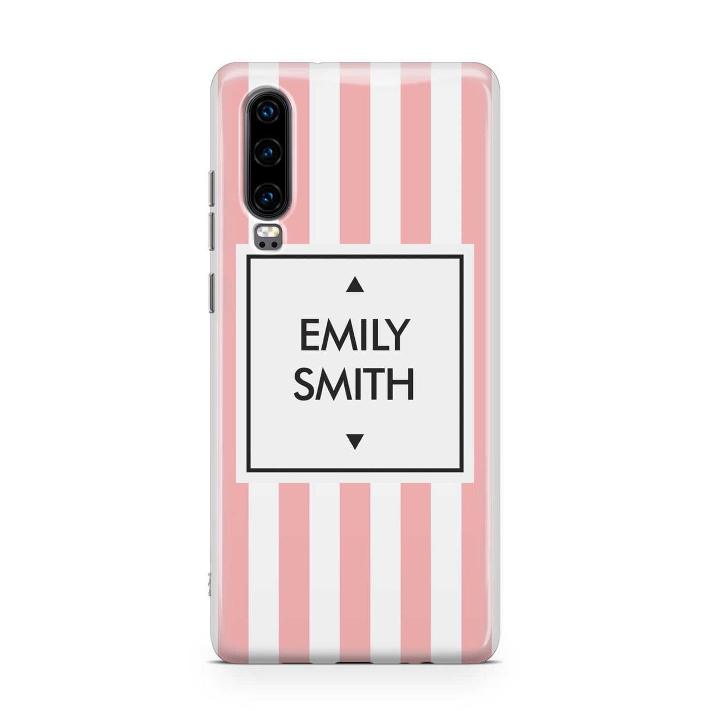 Personalised Candy Striped Name Initials Huawei P30 Phone Case