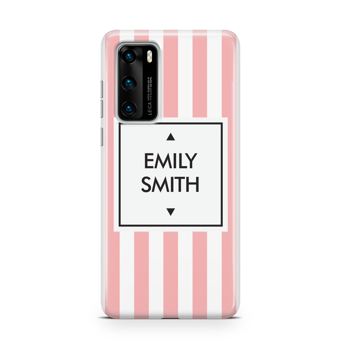 Personalised Candy Striped Name Initials Huawei P40 Phone Case