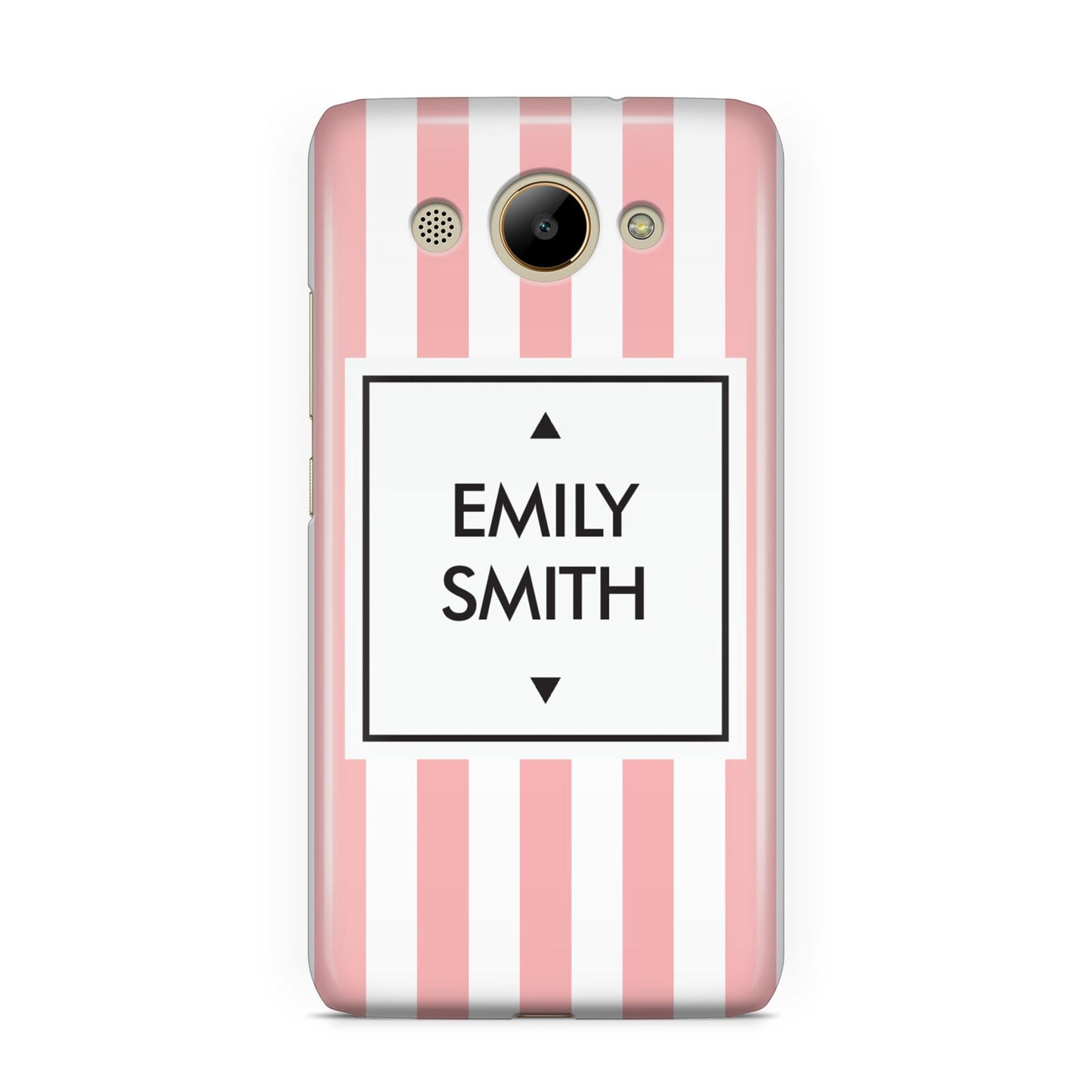 Personalised Candy Striped Name Initials Huawei Y3 2017