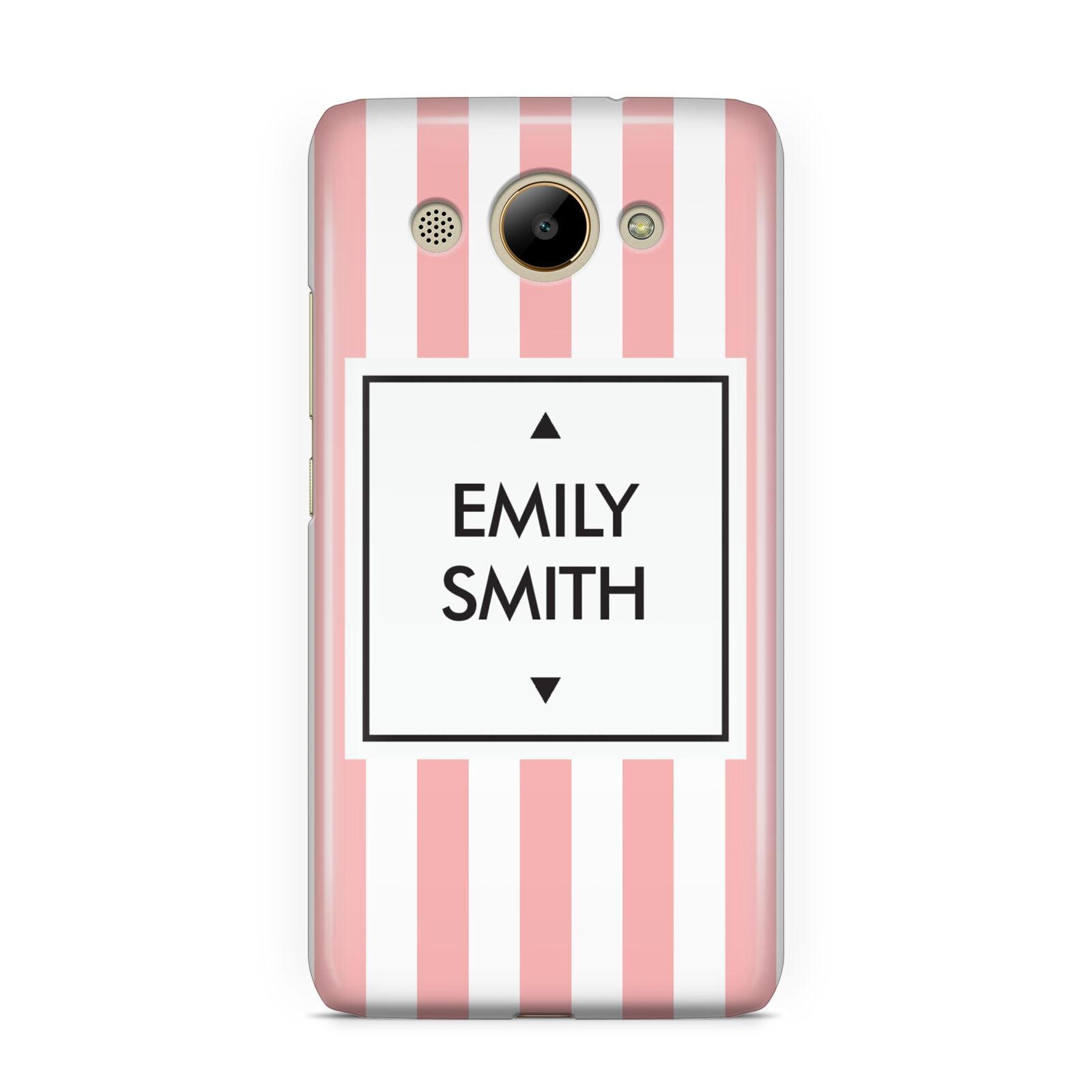 Personalised Candy Striped Name Initials Huawei Y3 2017