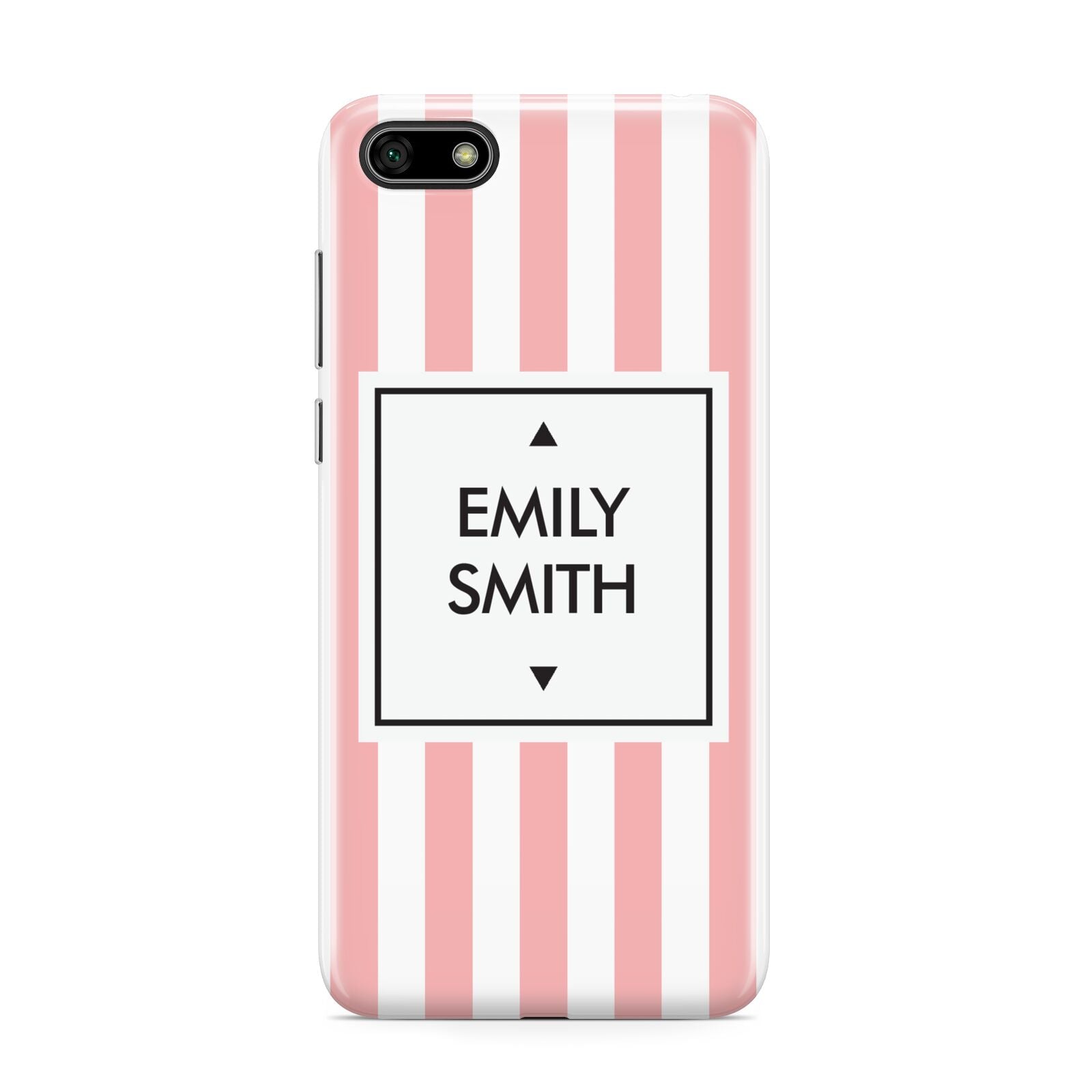 Personalised Candy Striped Name Initials Huawei Y5 Prime 2018 Phone Case