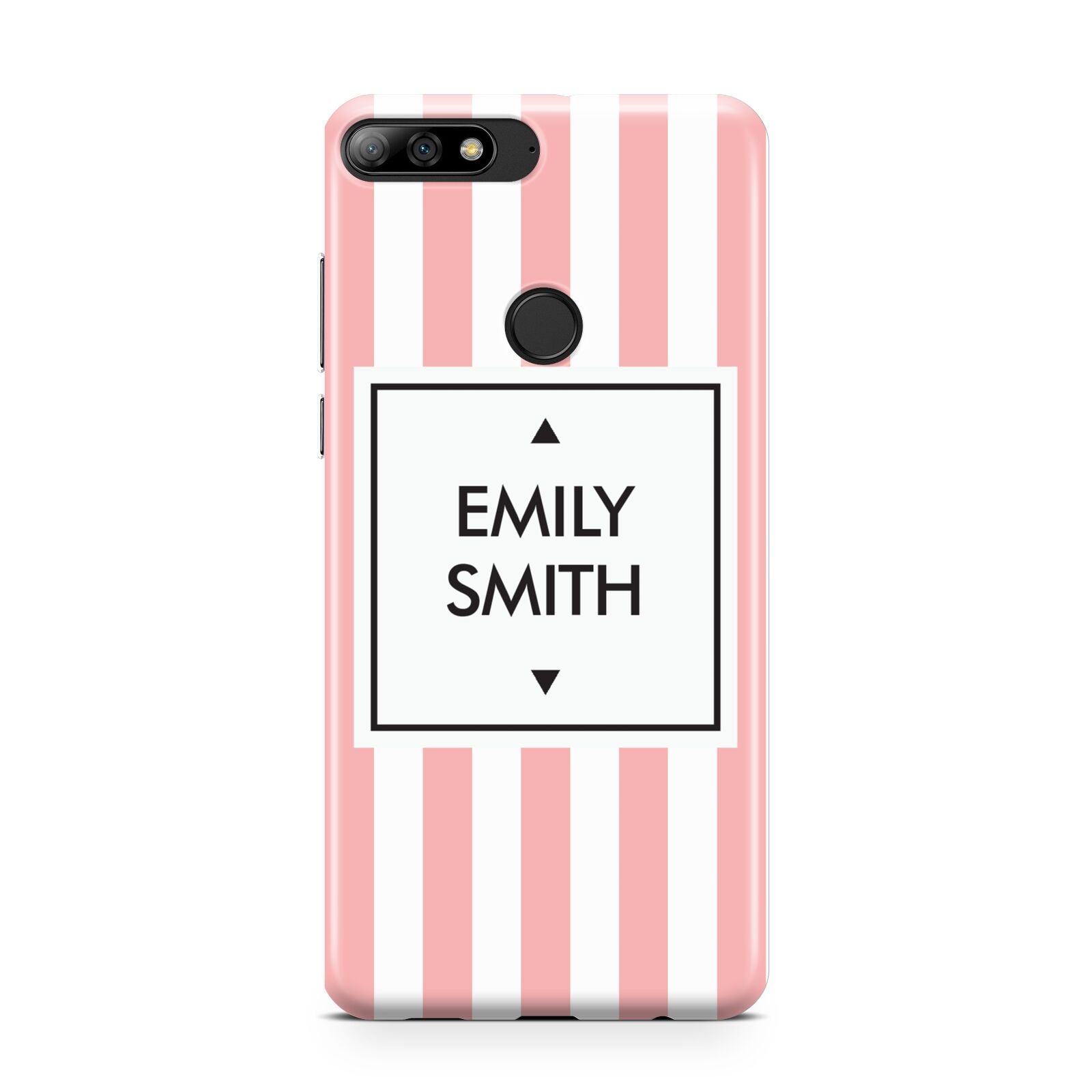 Personalised Candy Striped Name Initials Huawei Y7 2018