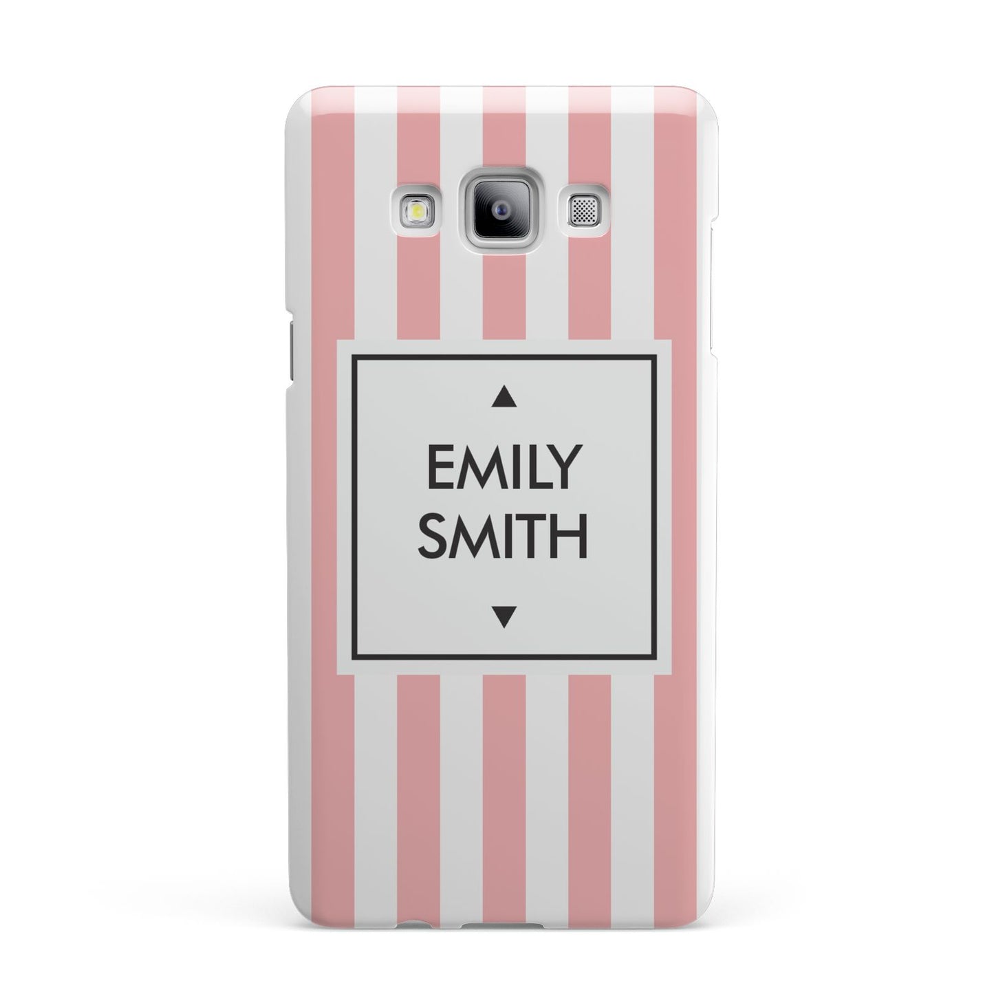 Personalised Candy Striped Name Initials Samsung Galaxy A7 2015 Case