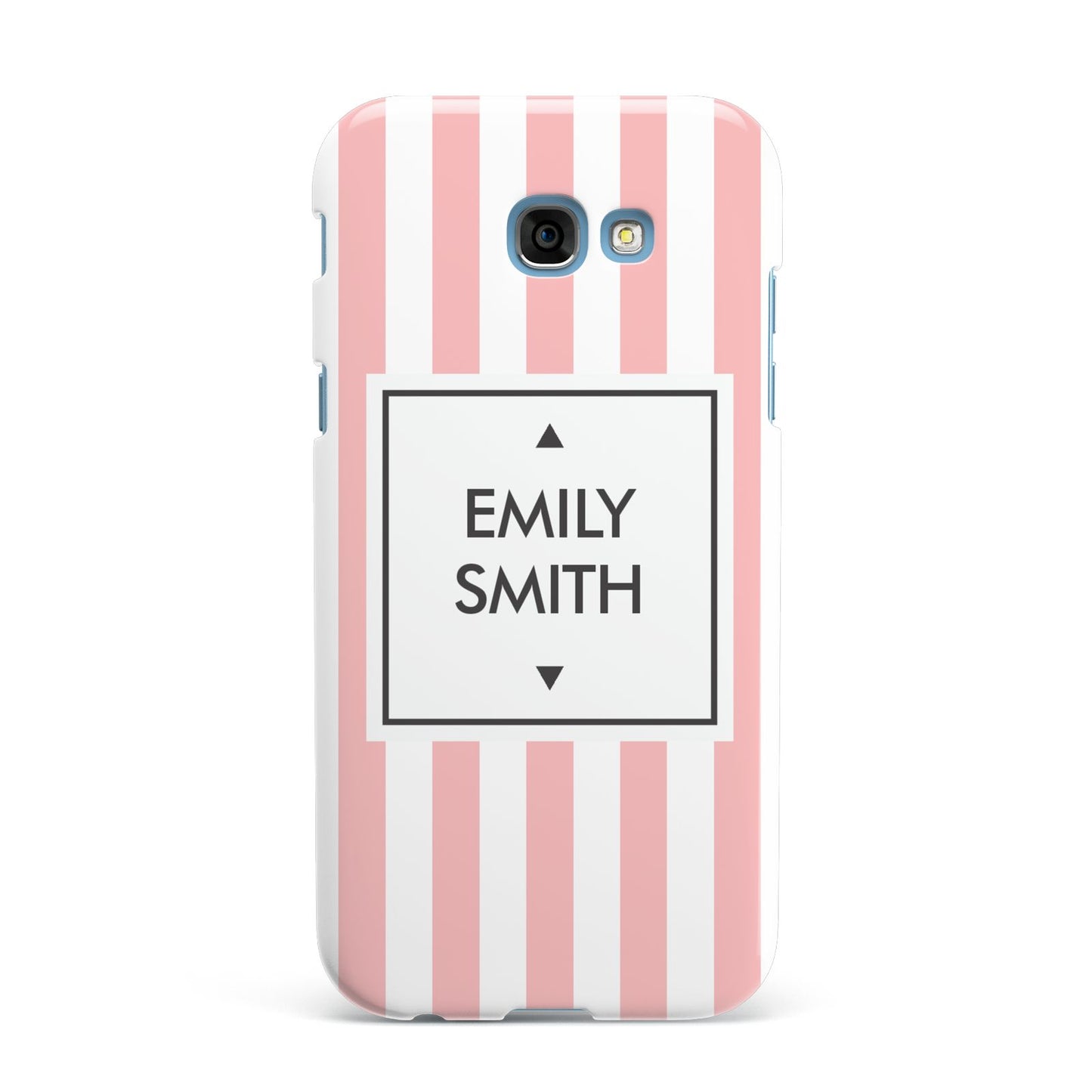 Personalised Candy Striped Name Initials Samsung Galaxy A7 2017 Case