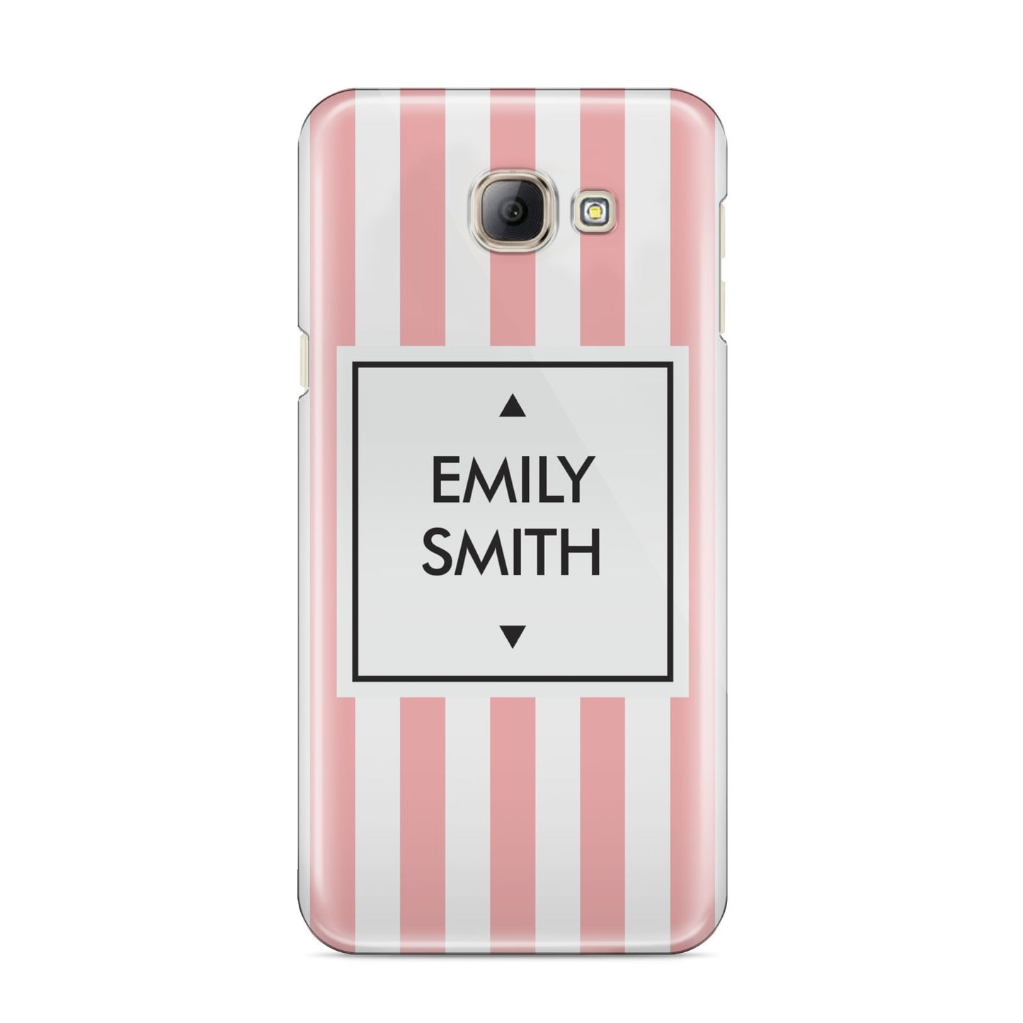 Personalised Candy Striped Name Initials Samsung Galaxy A8 2016 Case