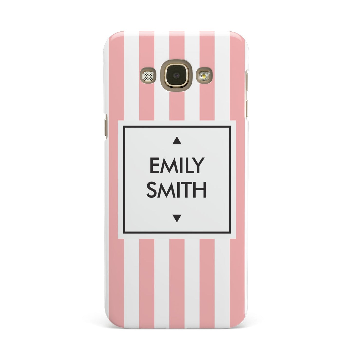 Personalised Candy Striped Name Initials Samsung Galaxy A8 Case