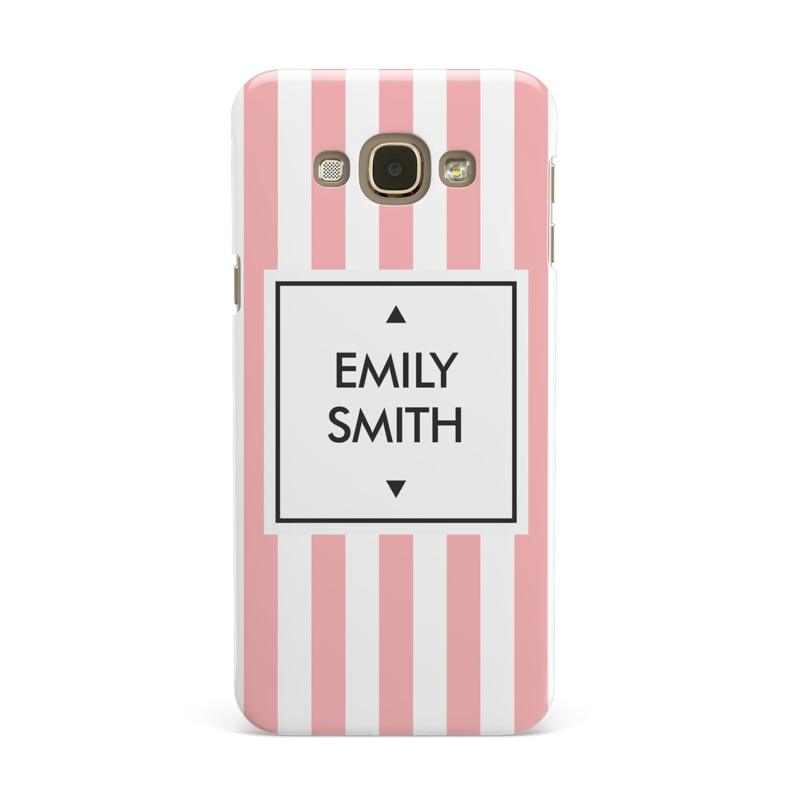 Personalised Candy Striped Name Initials Samsung Galaxy A8 Case