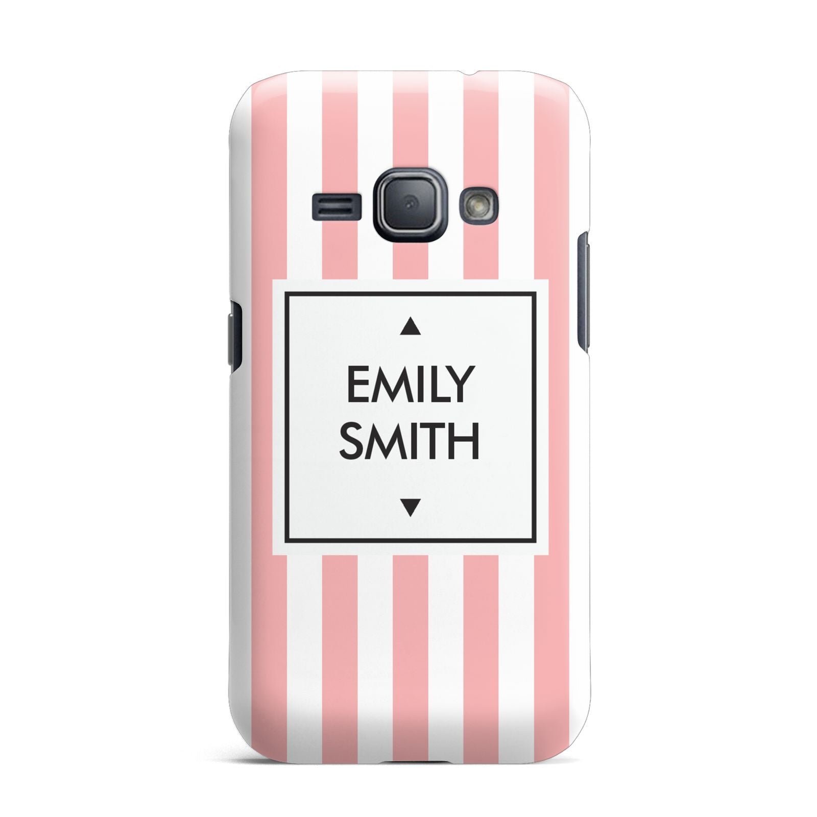 Personalised Candy Striped Name Initials Samsung Galaxy J1 2016 Case