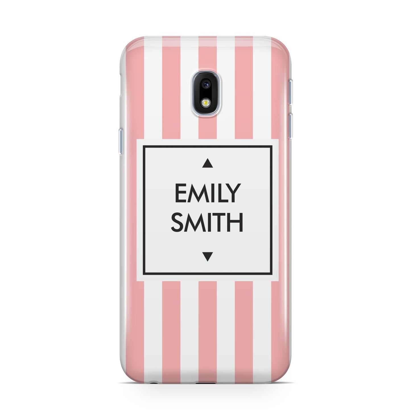 Personalised Candy Striped Name Initials Samsung Galaxy J3 2017 Case