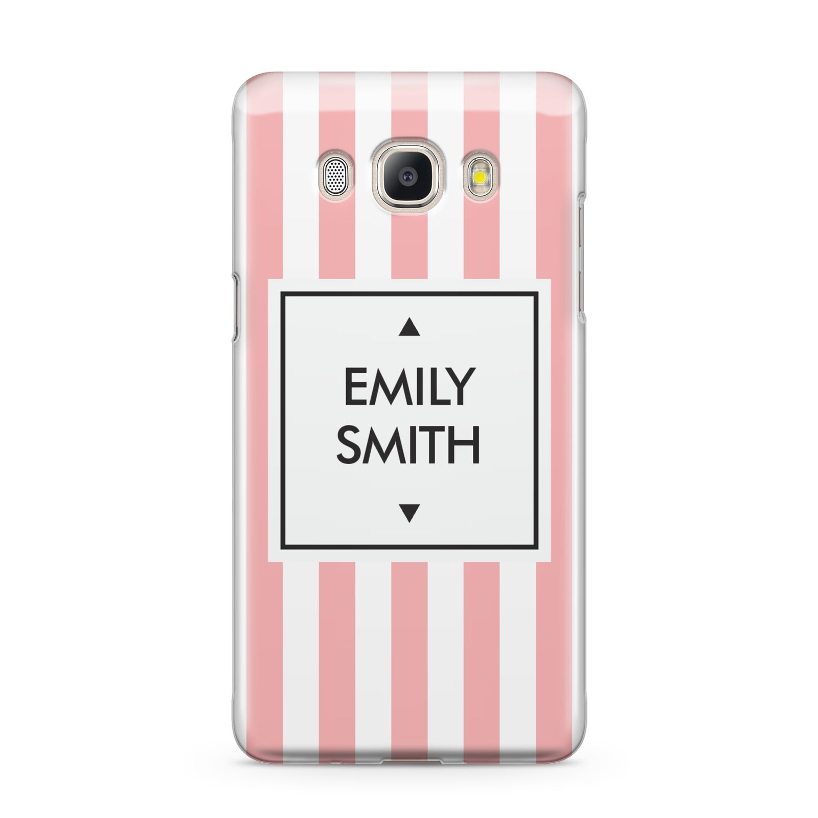 Personalised Candy Striped Name Initials Samsung Galaxy J5 2016 Case