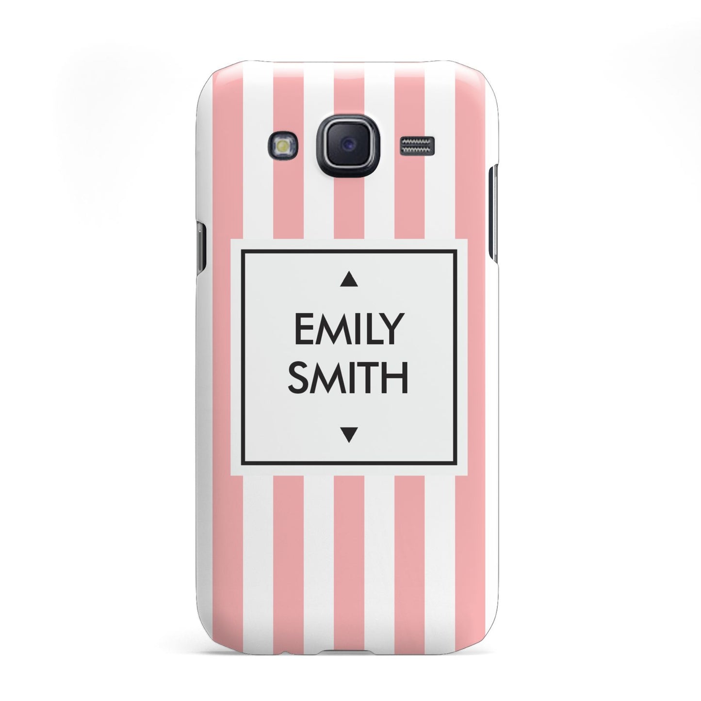 Personalised Candy Striped Name Initials Samsung Galaxy J5 Case