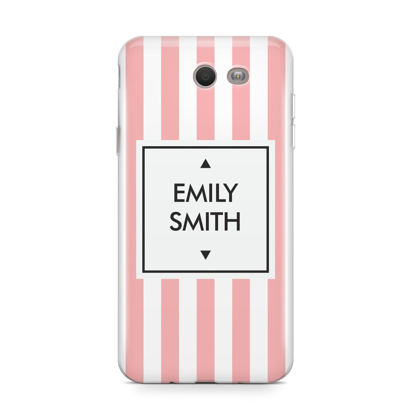 Personalised Candy Striped Name Initials Samsung Galaxy J7 2017 Case