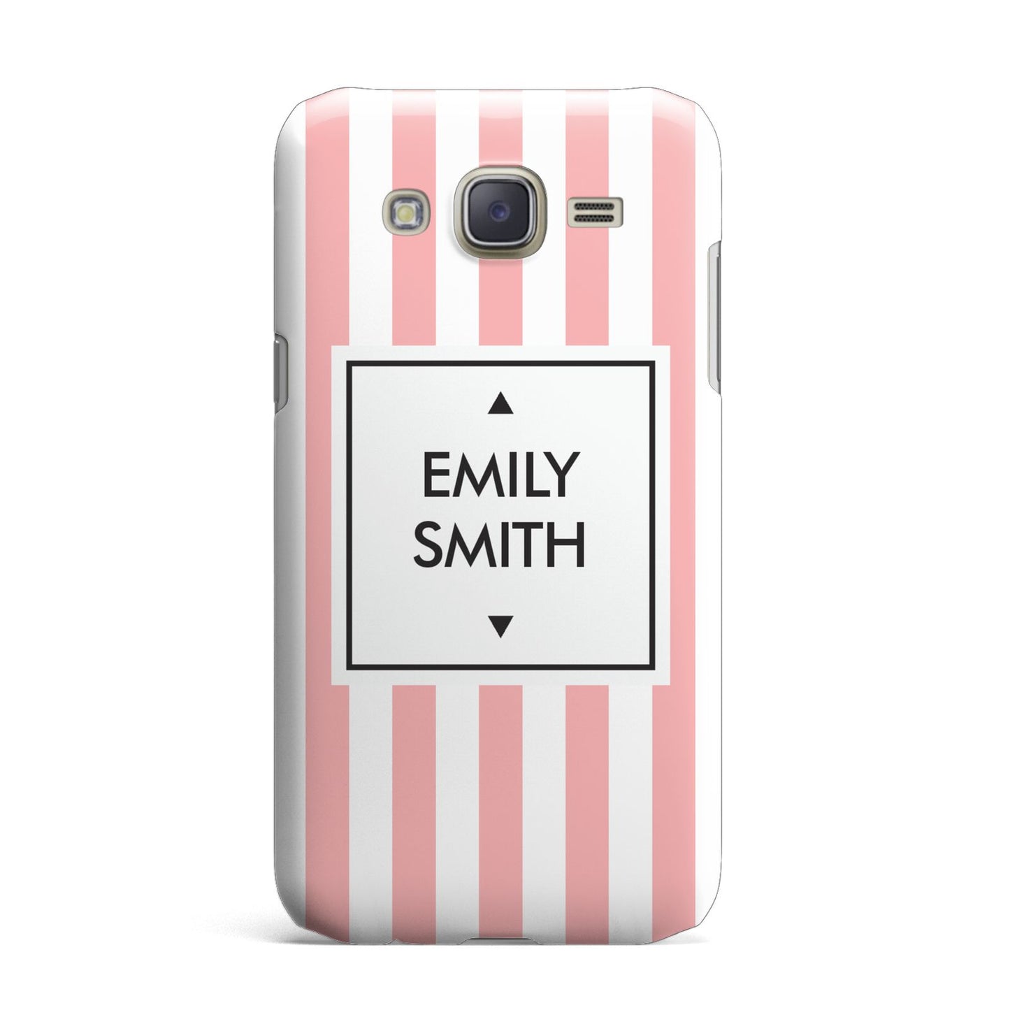 Personalised Candy Striped Name Initials Samsung Galaxy J7 Case