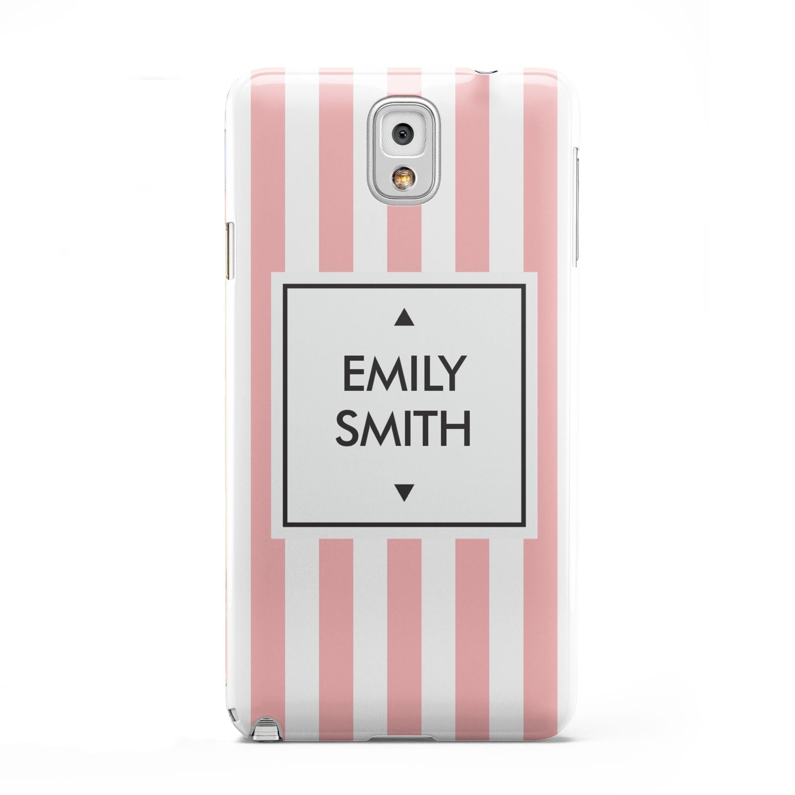 Personalised Candy Striped Name Initials Samsung Galaxy Note 3 Case