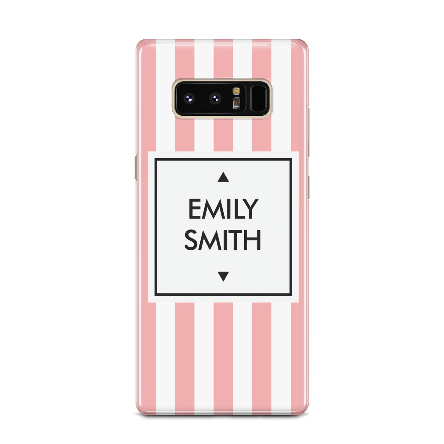 Personalised Candy Striped Name Initials Samsung Galaxy Note 8 Case