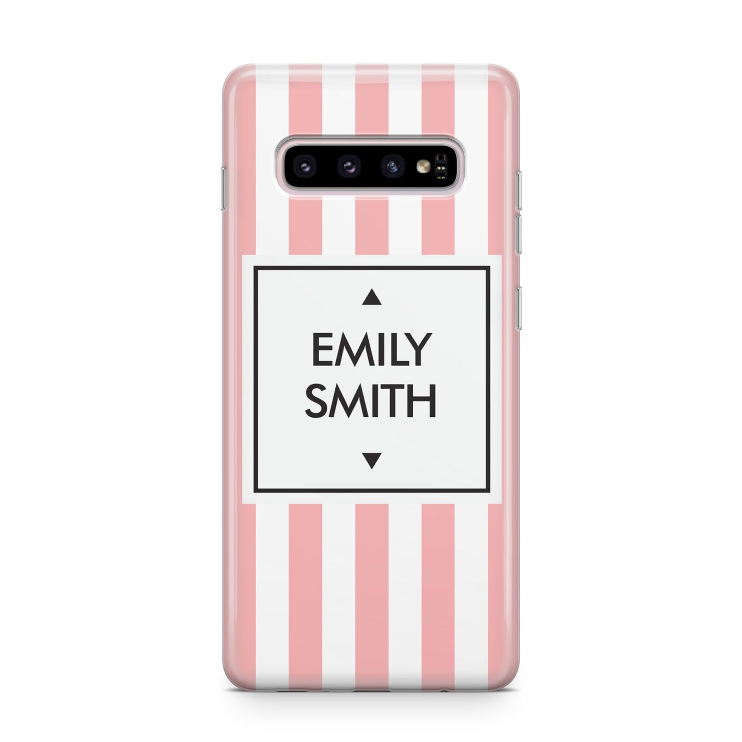 Personalised Candy Striped Name Initials Samsung Galaxy S10 Plus Case