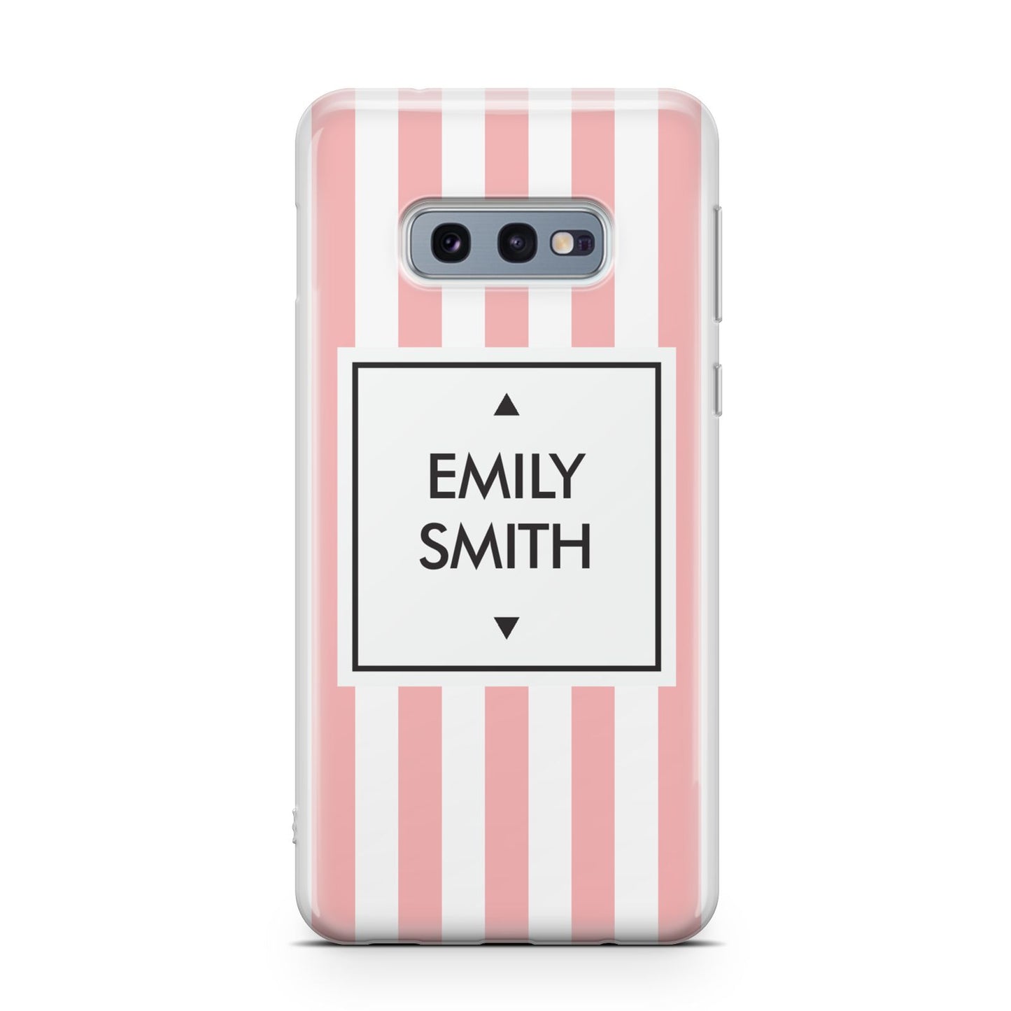 Personalised Candy Striped Name Initials Samsung Galaxy S10E Case