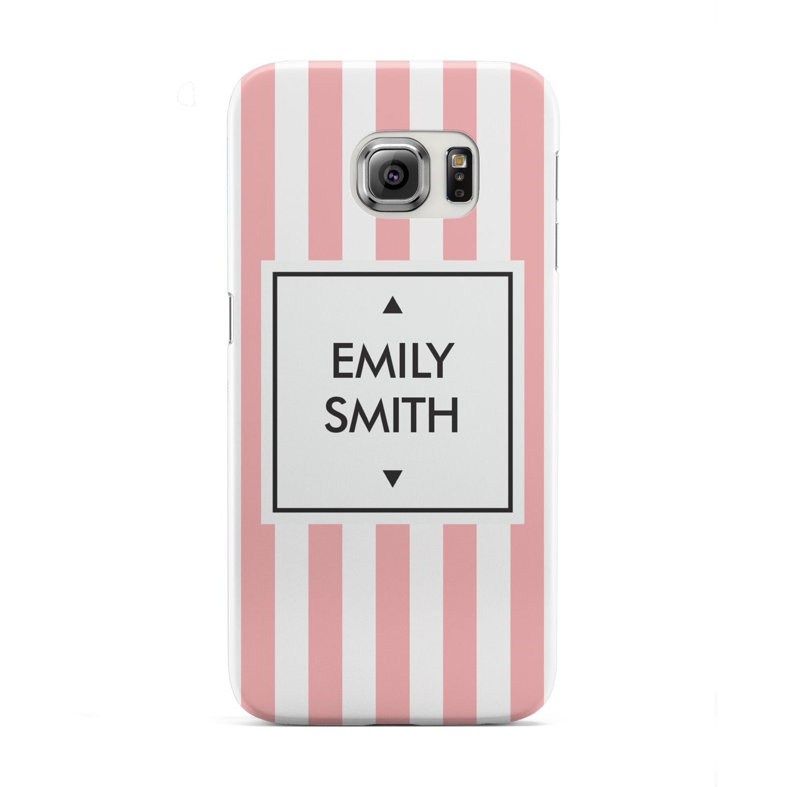 Personalised Candy Striped Name Initials Samsung Galaxy S6 Edge Case