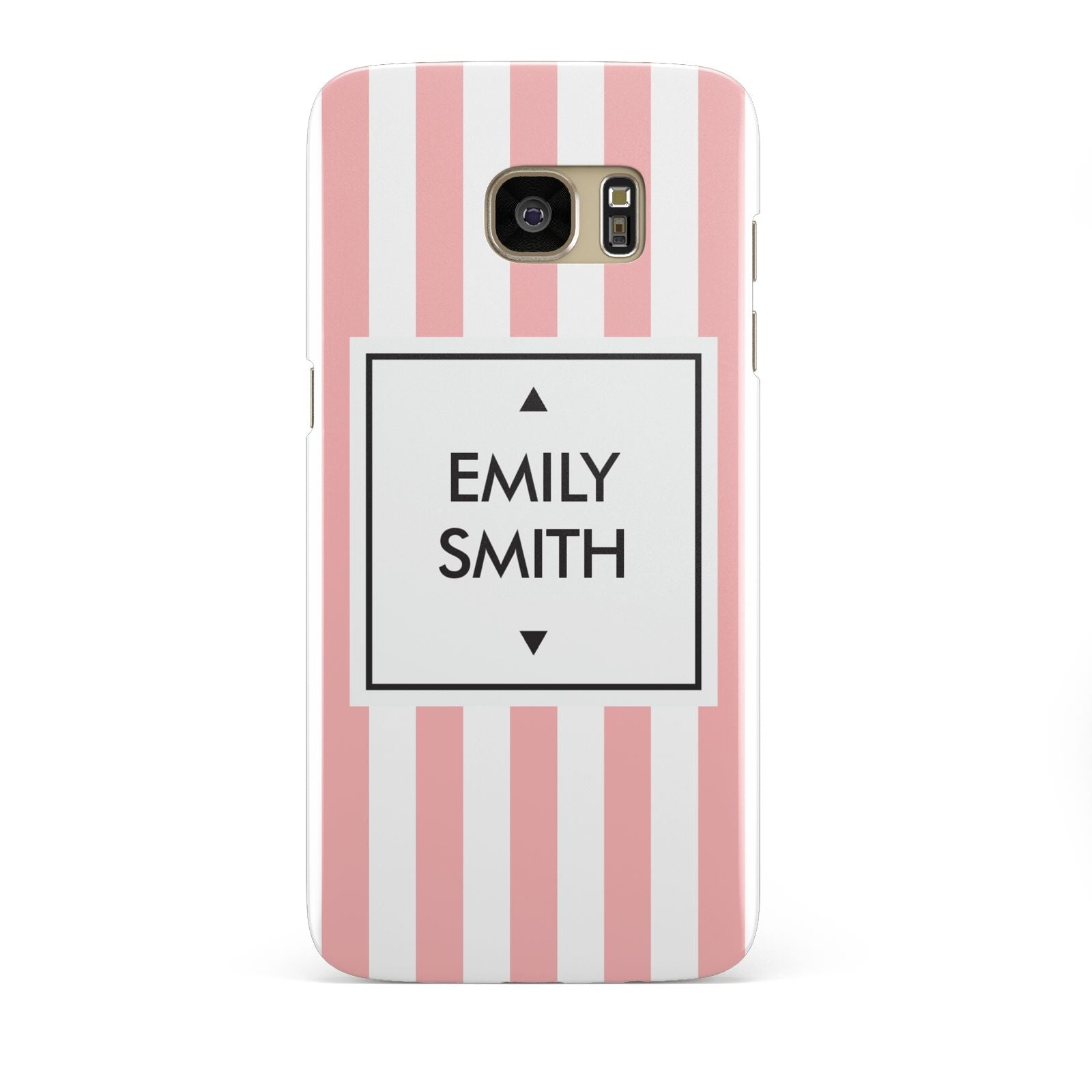 Personalised Candy Striped Name Initials Samsung Galaxy S7 Edge Case