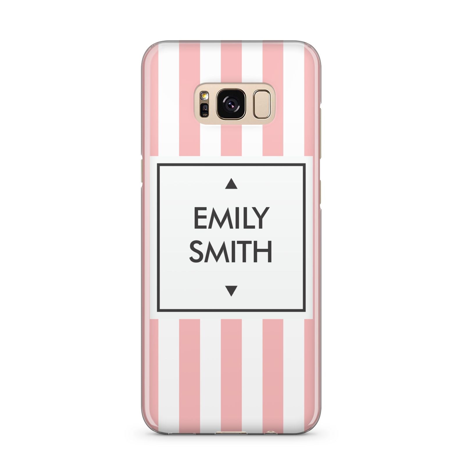 Personalised Candy Striped Name Initials Samsung Galaxy S8 Plus Case