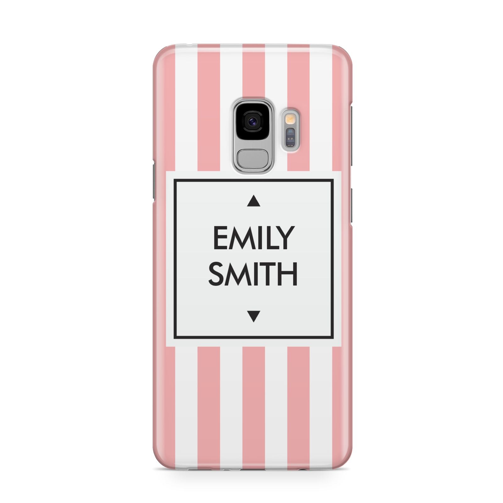 Personalised Candy Striped Name Initials Samsung Galaxy S9 Case