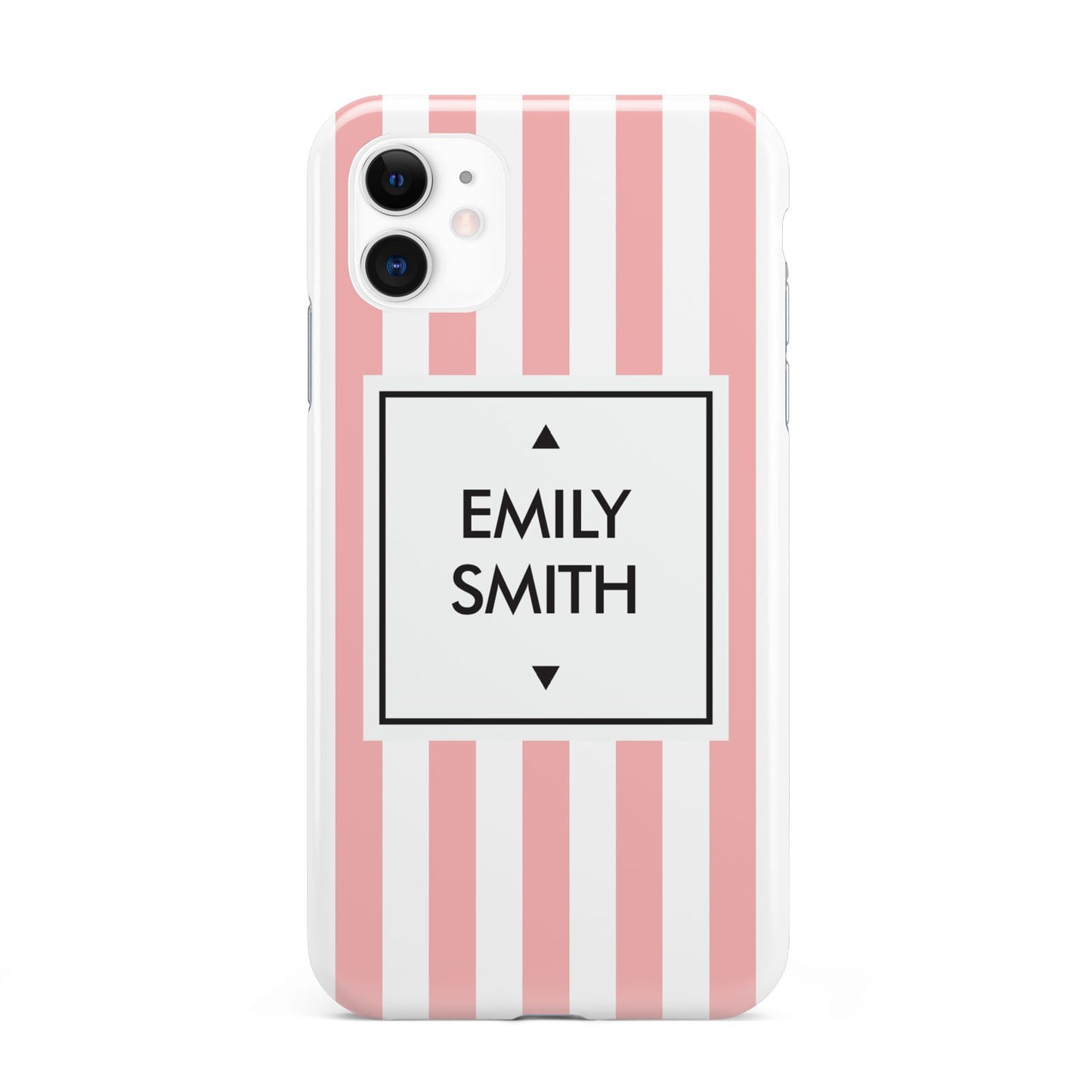 Personalised Candy Striped Name Initials iPhone 11 3D Tough Case