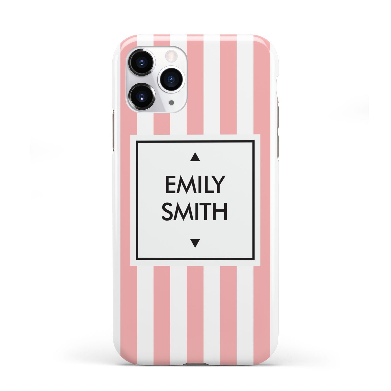 Personalised Candy Striped Name Initials iPhone 11 Pro 3D Tough Case