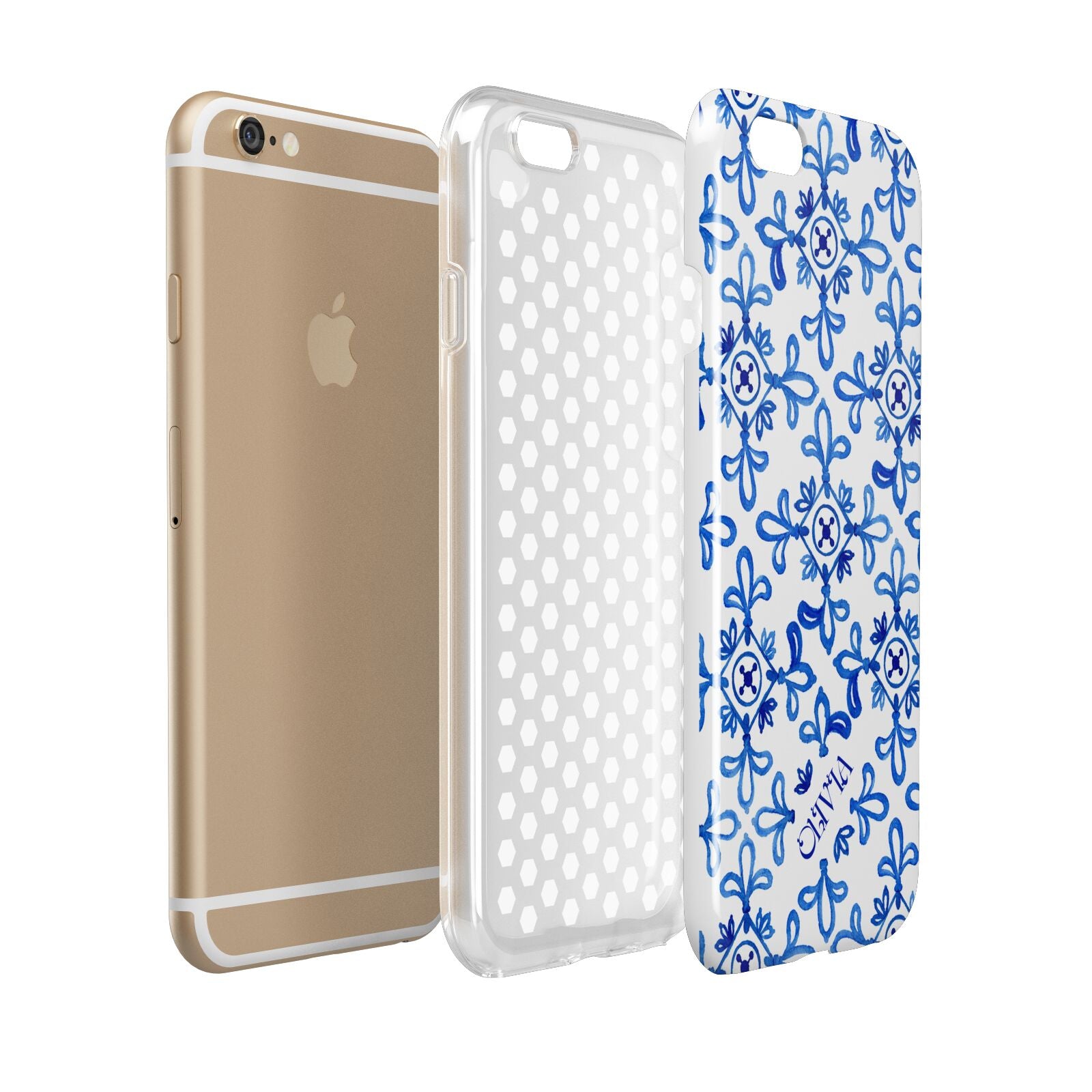 Personalised Capri Tiles Apple iPhone 6 3D Tough Case Expanded view