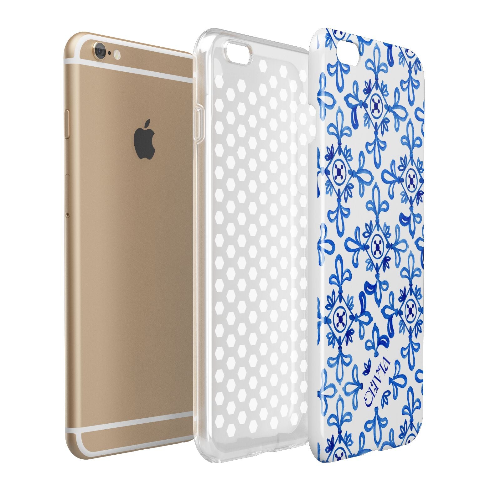 Personalised Capri Tiles Apple iPhone 6 Plus 3D Tough Case Expand Detail Image