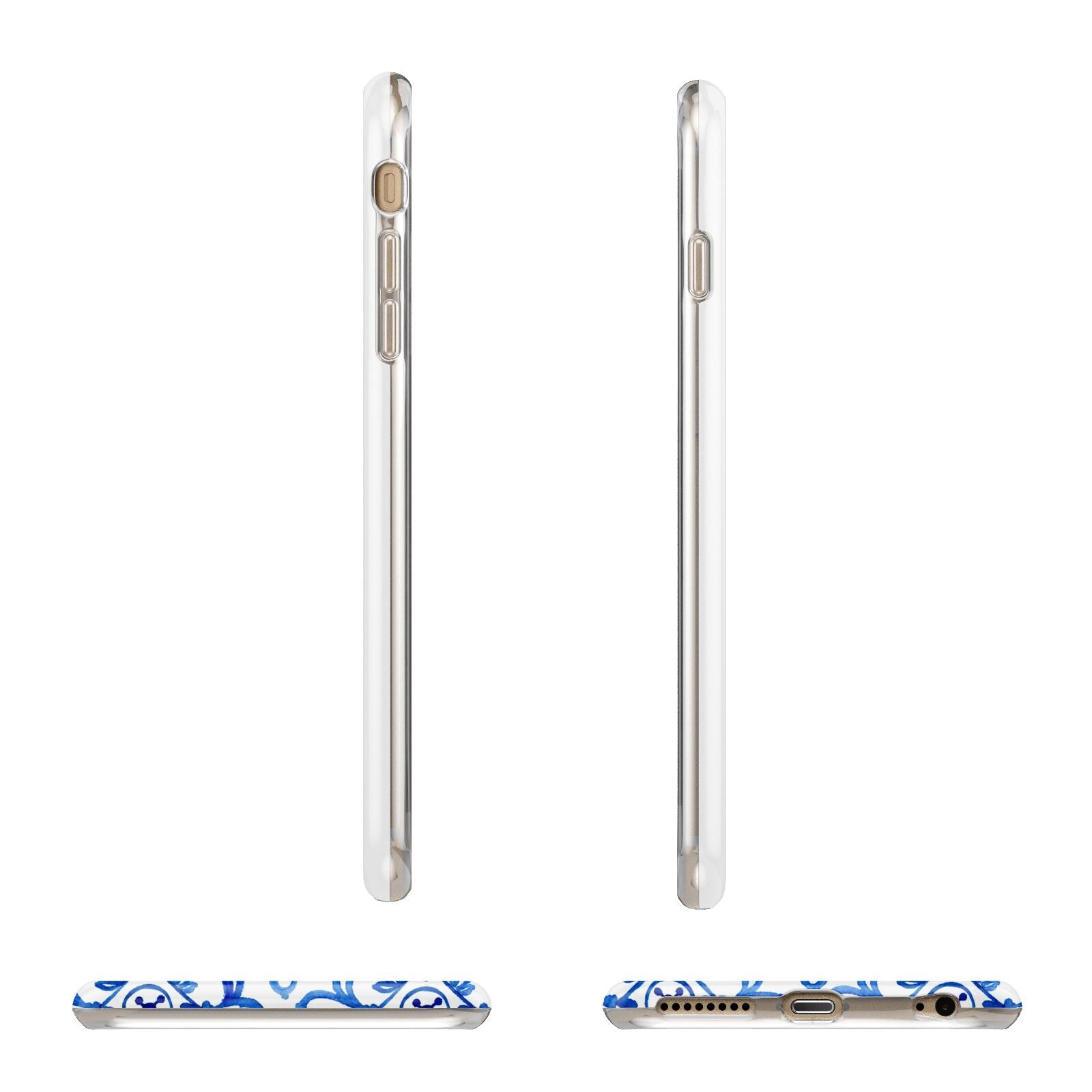 Personalised Capri Tiles Apple iPhone 6 Plus 3D Wrap Tough Case Alternative Image Angles