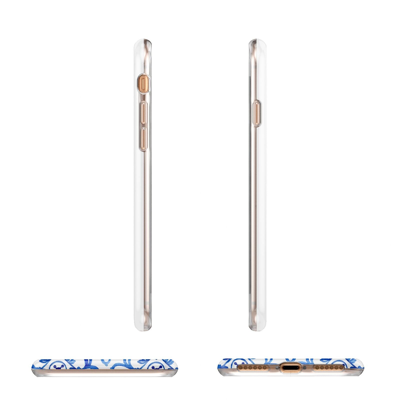 Personalised Capri Tiles Apple iPhone 7 8 3D Wrap Tough Case Alternative Image Angles