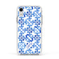 Personalised Capri Tiles Apple iPhone XR Impact Case White Edge on Silver Phone