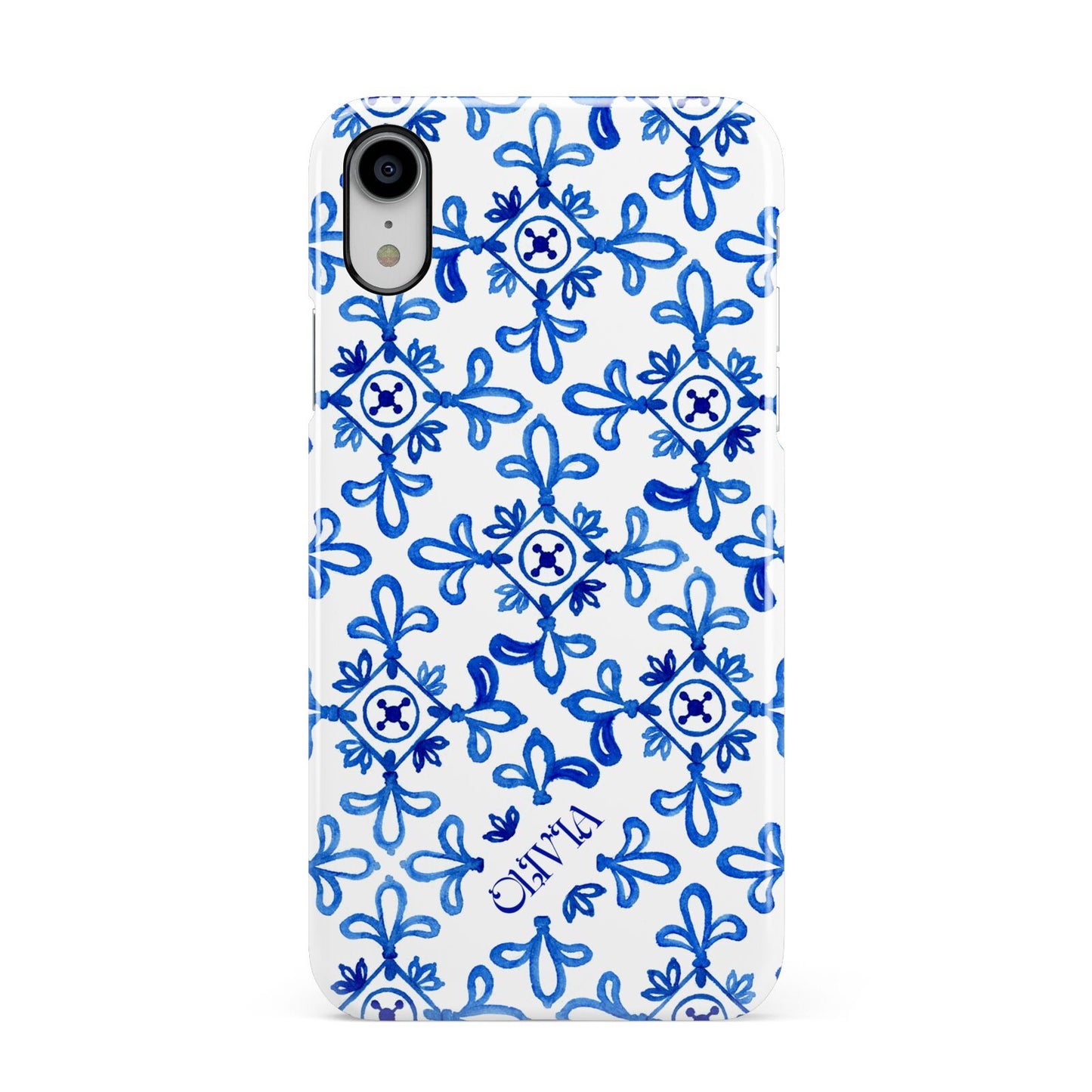 Personalised Capri Tiles Apple iPhone XR White 3D Snap Case