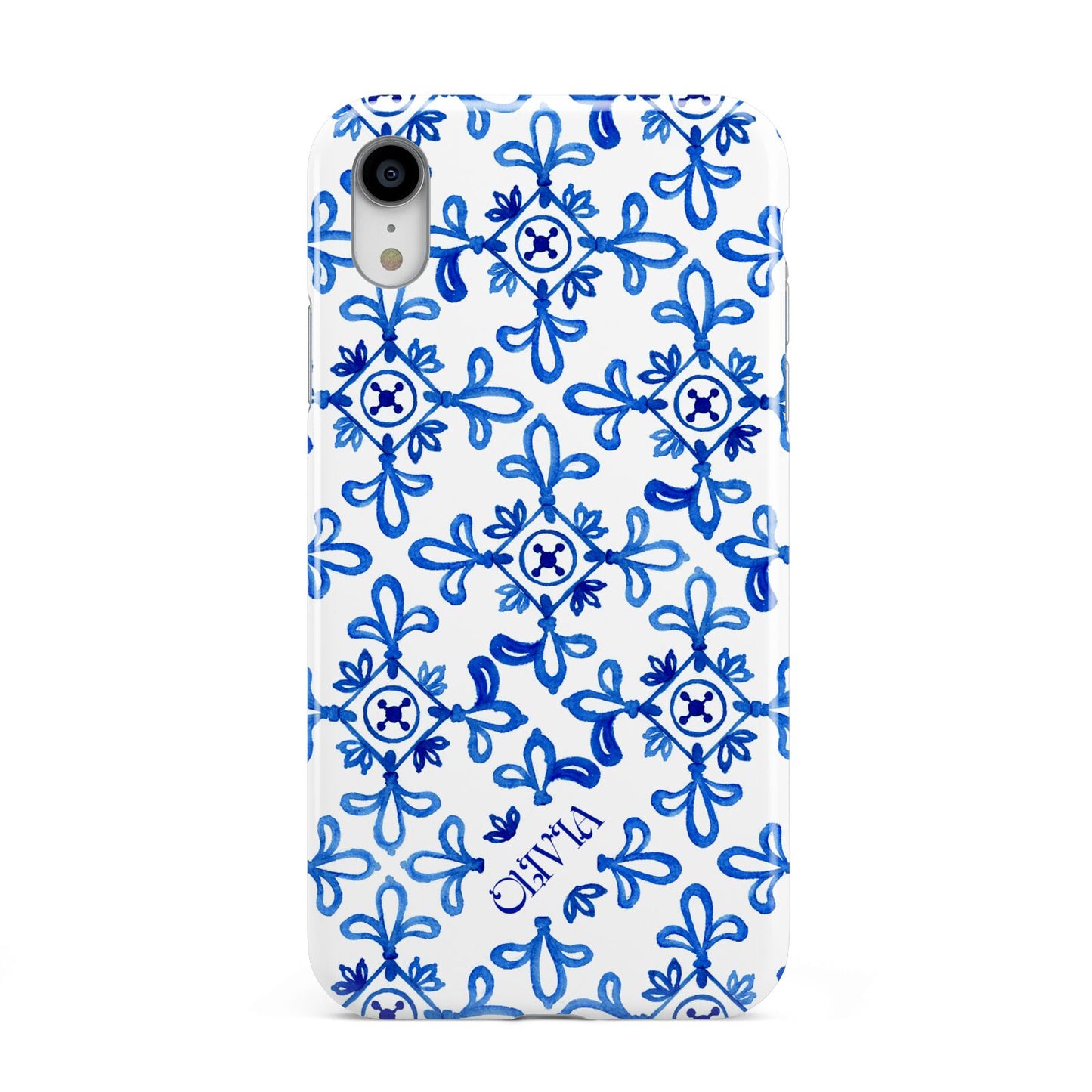 Personalised Capri Tiles Apple iPhone XR White 3D Tough Case