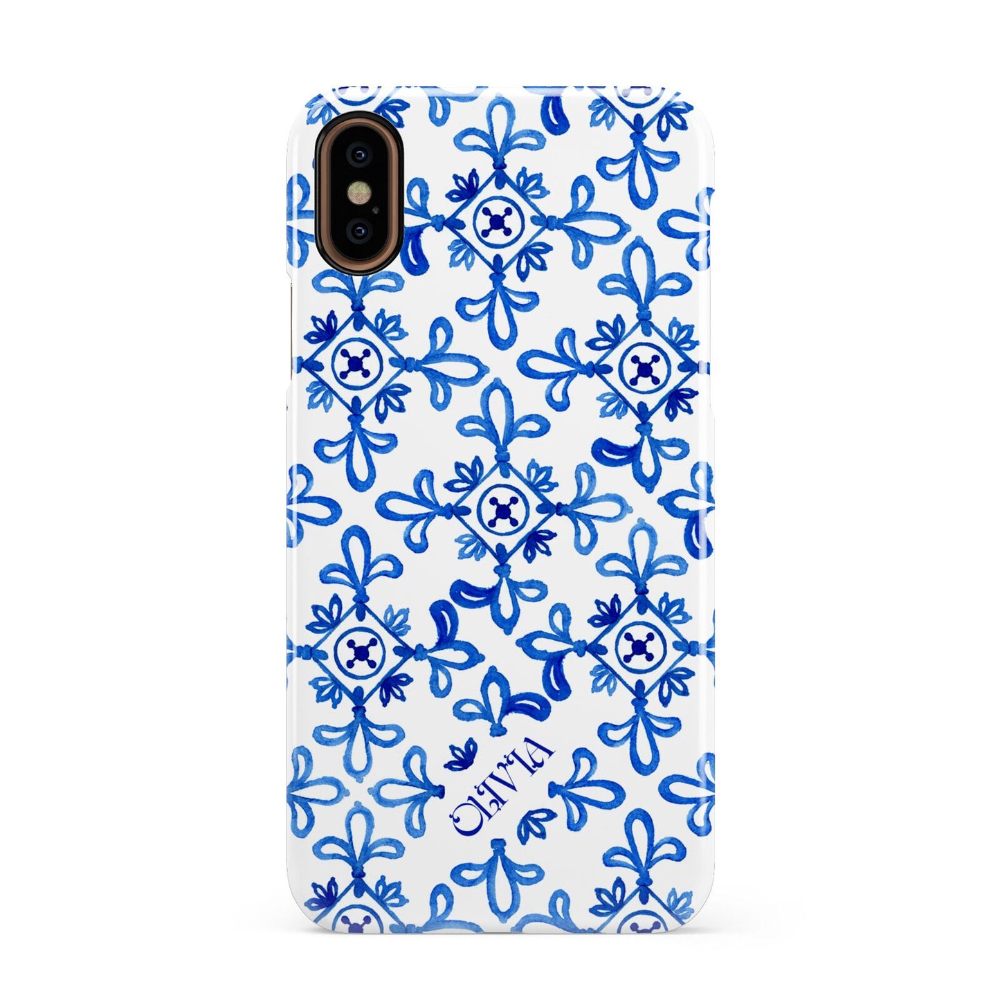 Personalised Capri Tiles Apple iPhone XS 3D Snap Case