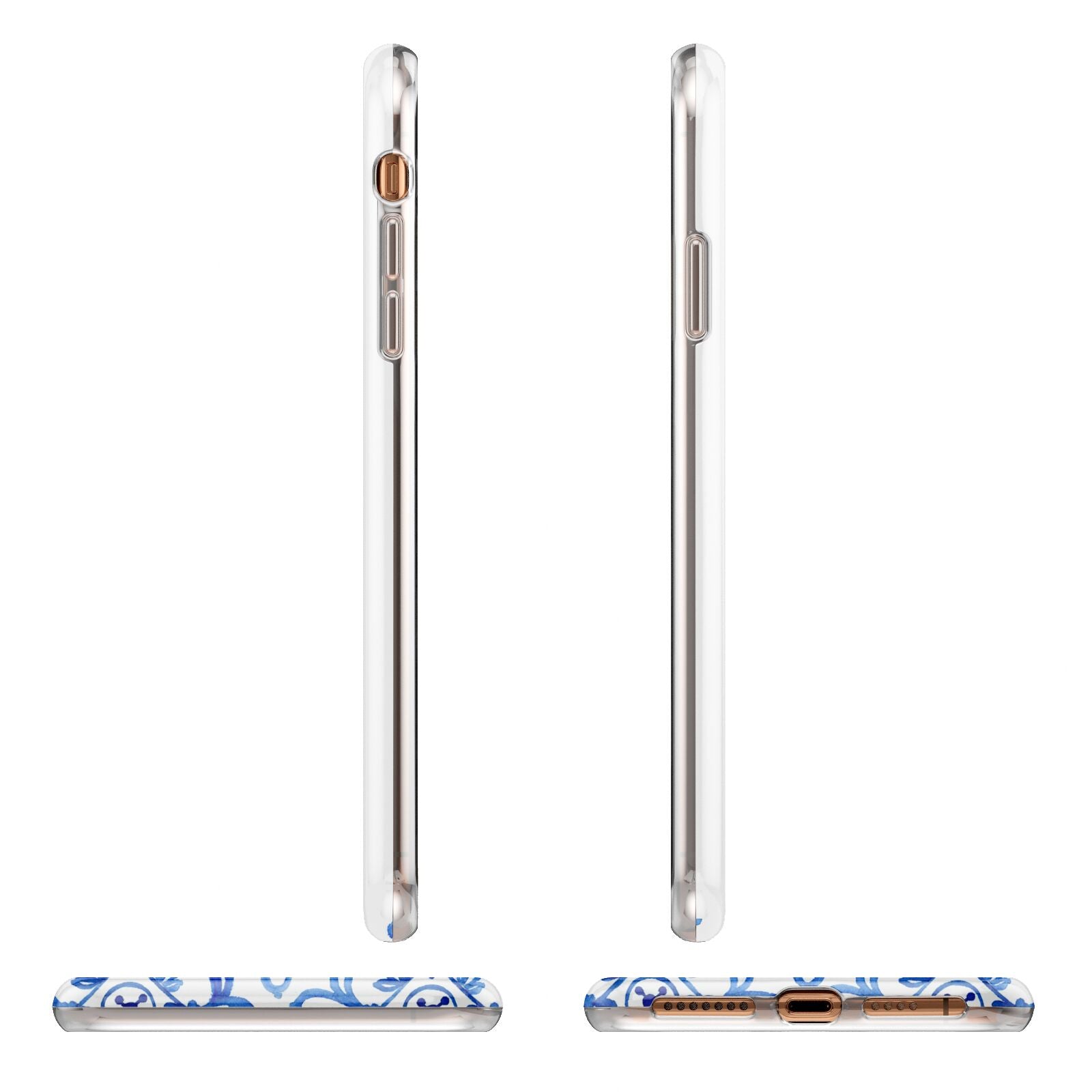 Personalised Capri Tiles Apple iPhone XS Max 3D Wrap Tough Case Alternative Image Angles