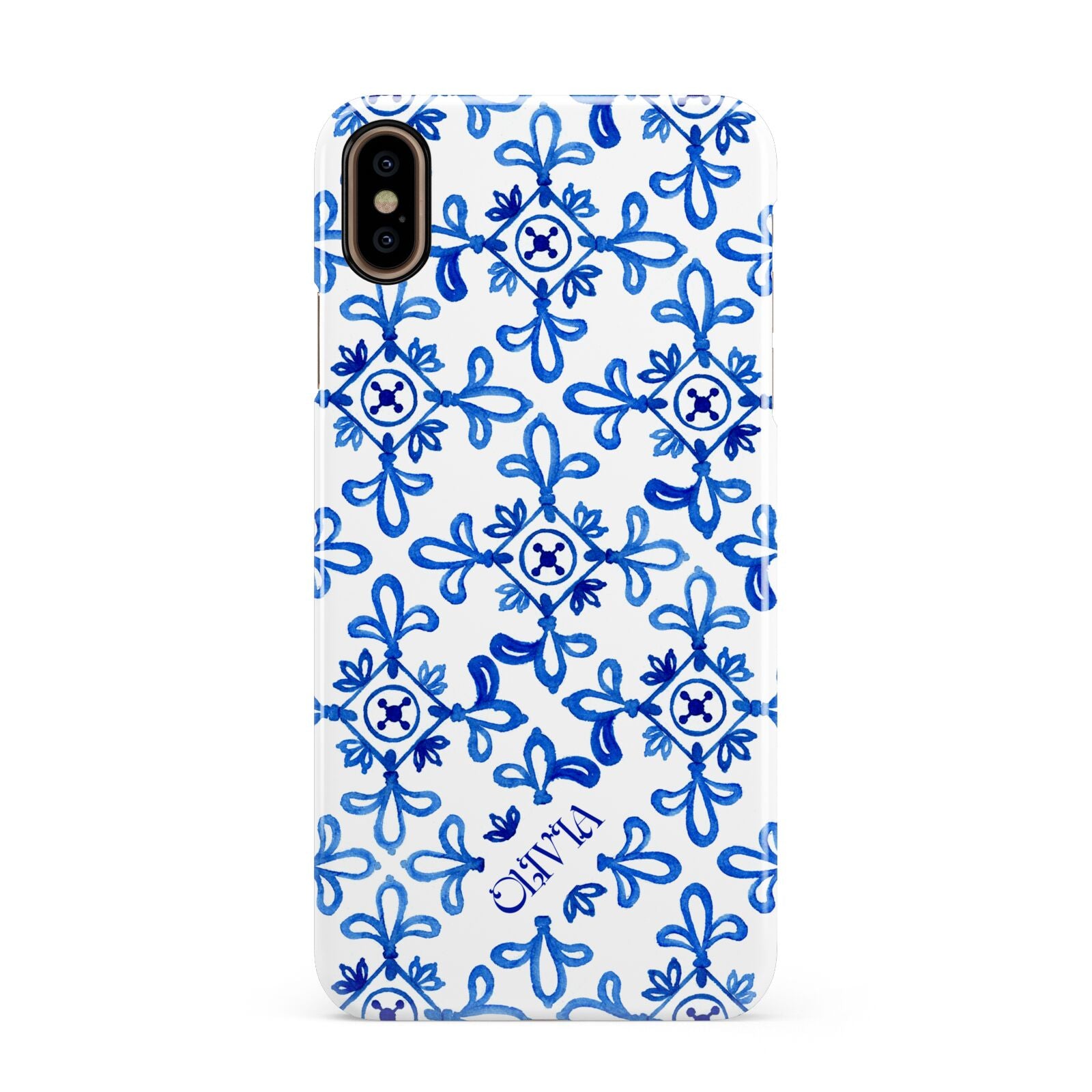 Personalised Capri Tiles Apple iPhone Xs Max 3D Snap Case