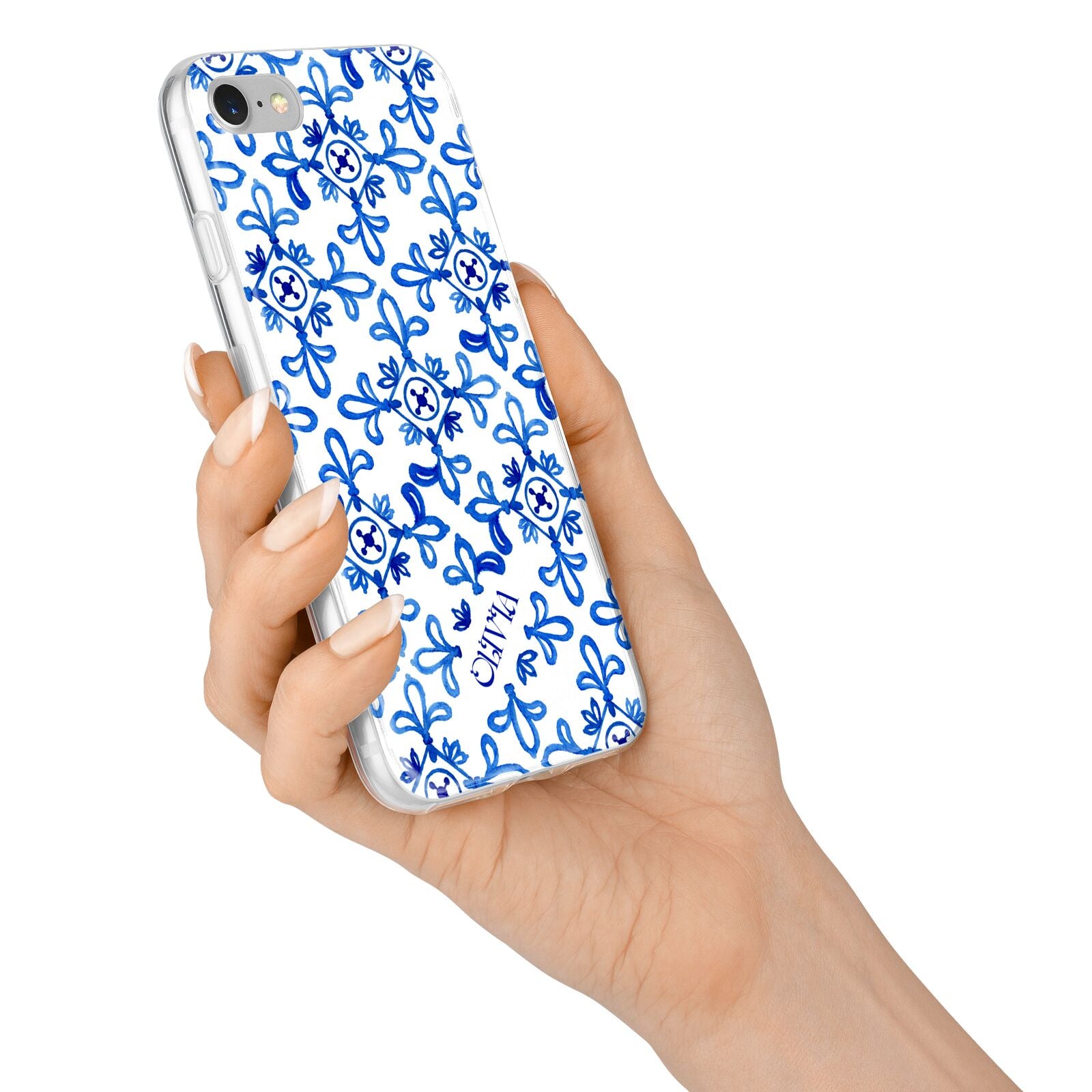 Personalised Capri Tiles iPhone 7 Bumper Case on Silver iPhone Alternative Image