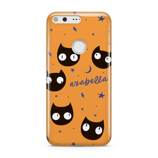 Personalised Cat Halloween Google Pixel Case