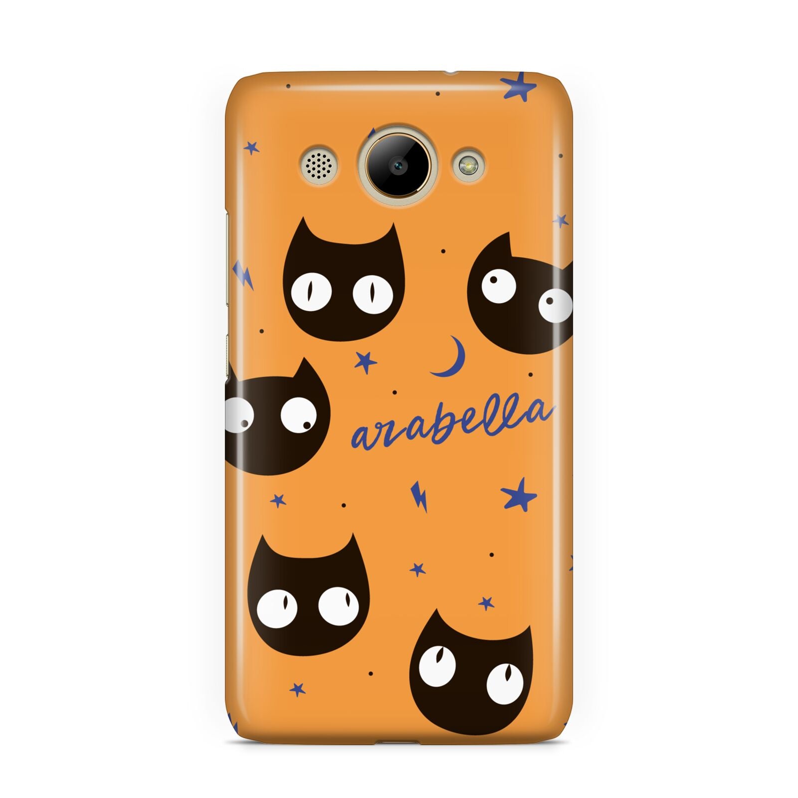 Personalised Cat Halloween Huawei Y3 2017