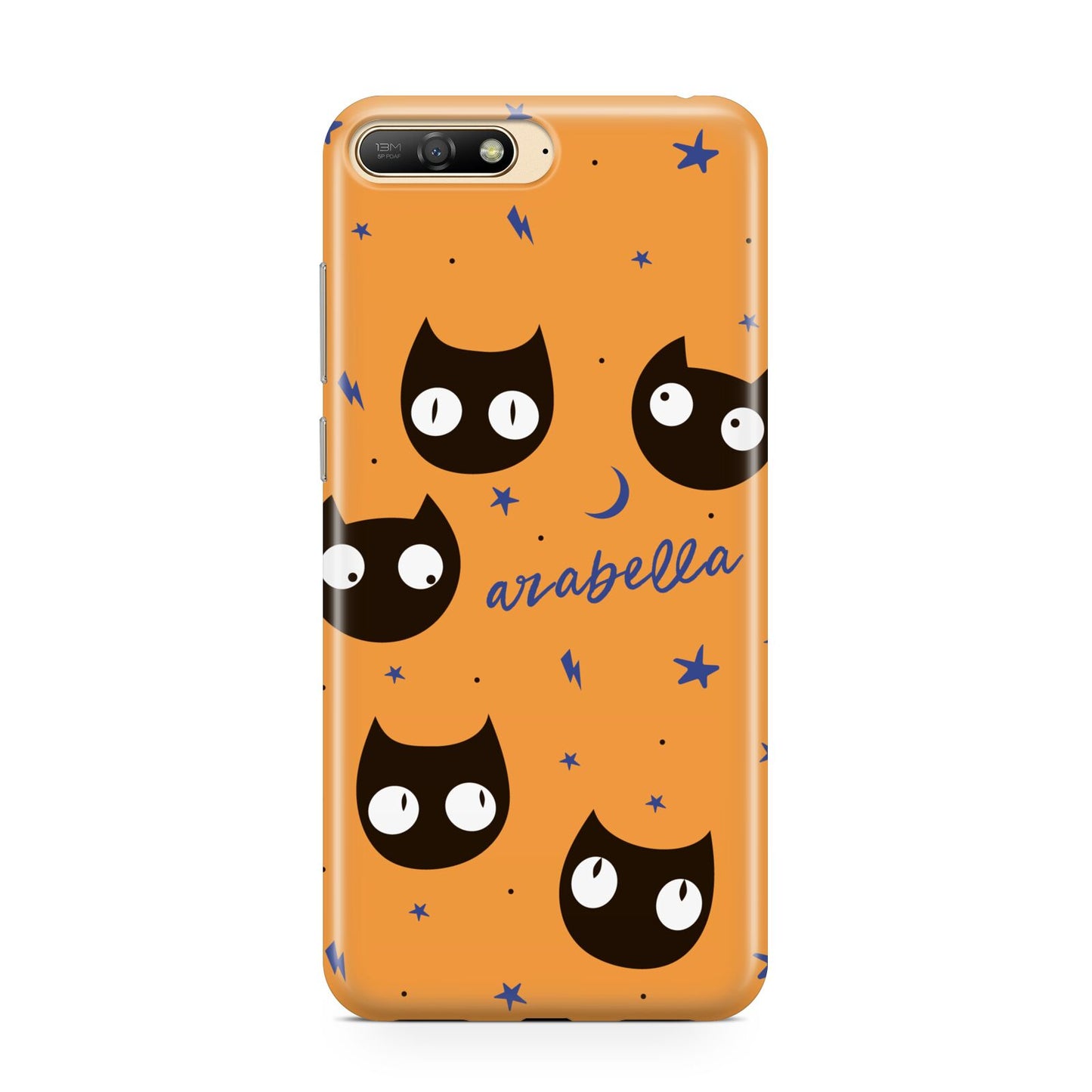 Personalised Cat Halloween Huawei Y6 2018