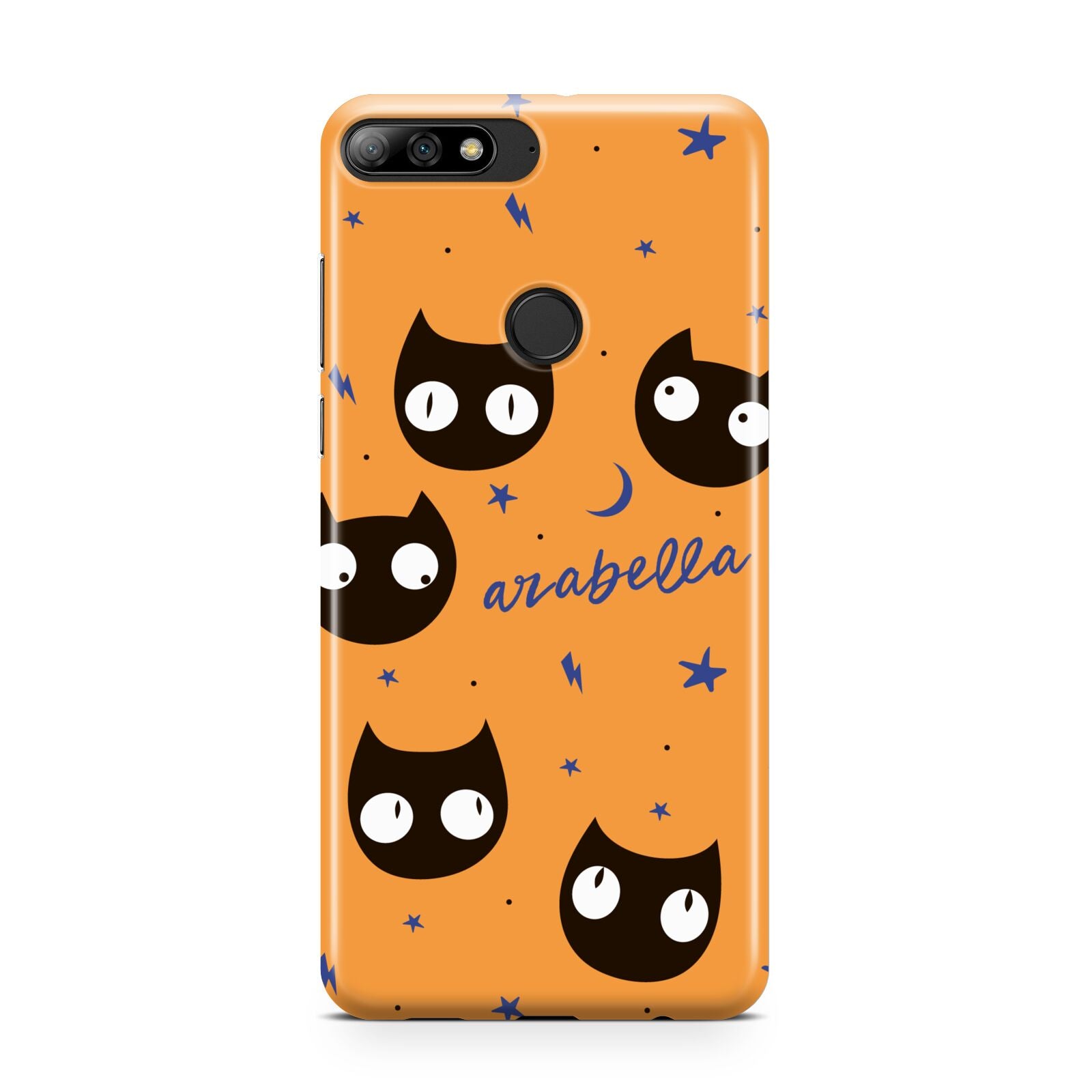 Personalised Cat Halloween Huawei Y7 2018