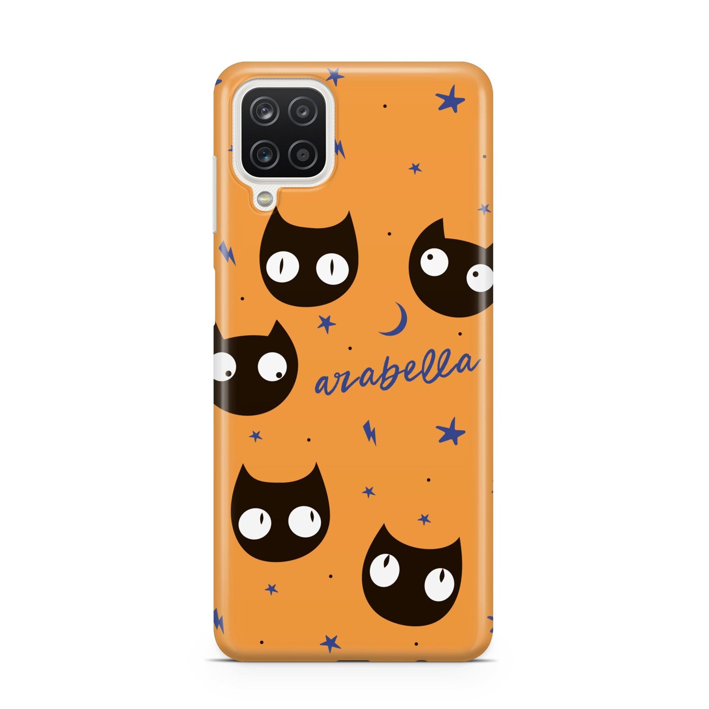 Personalised Cat Halloween Samsung A12 Case