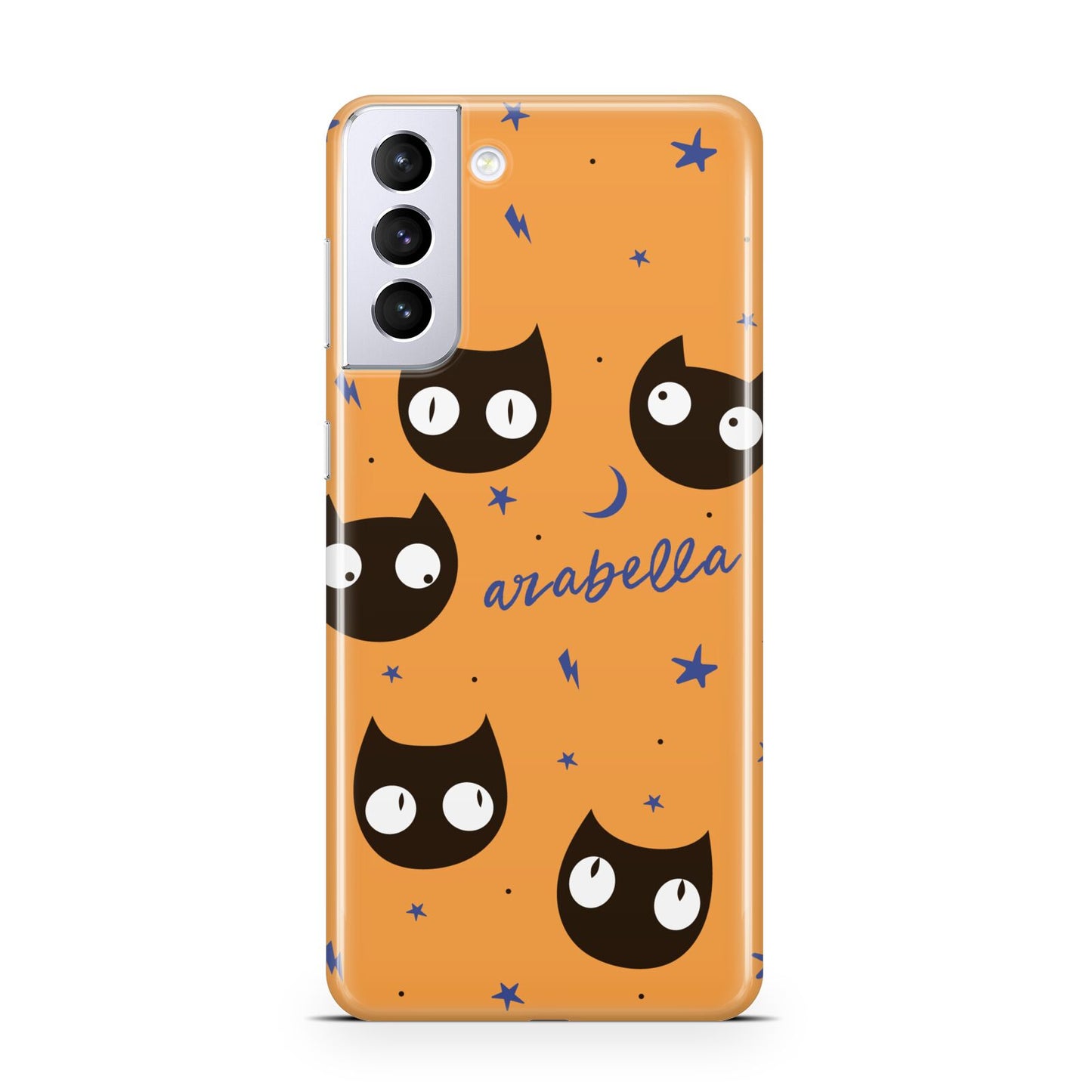 Personalised Cat Halloween Samsung S21 Plus Case