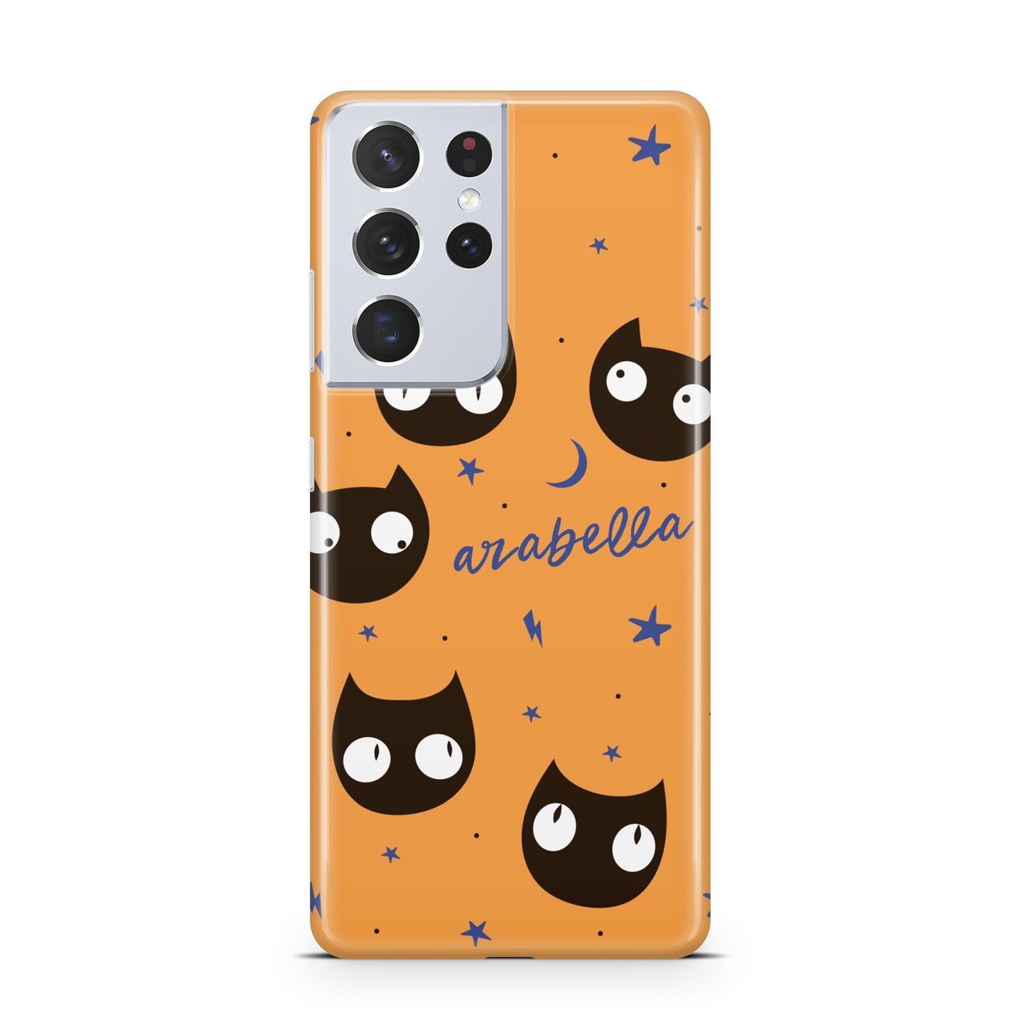 Personalised Cat Halloween Samsung S21 Ultra Case