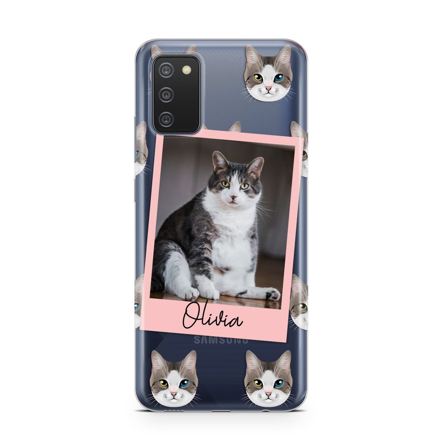 Personalised Cat Photo Samsung A02s Case